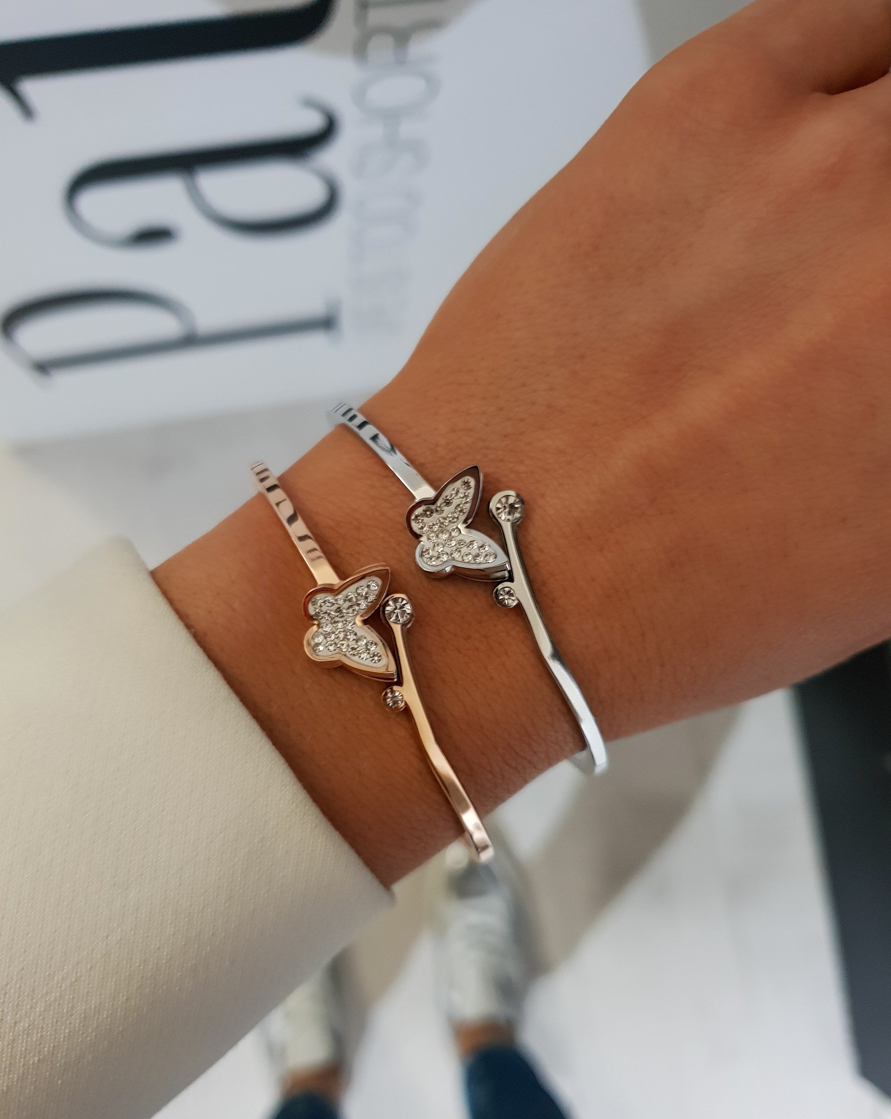 Zapestnica BUTTERFLY | Crystals