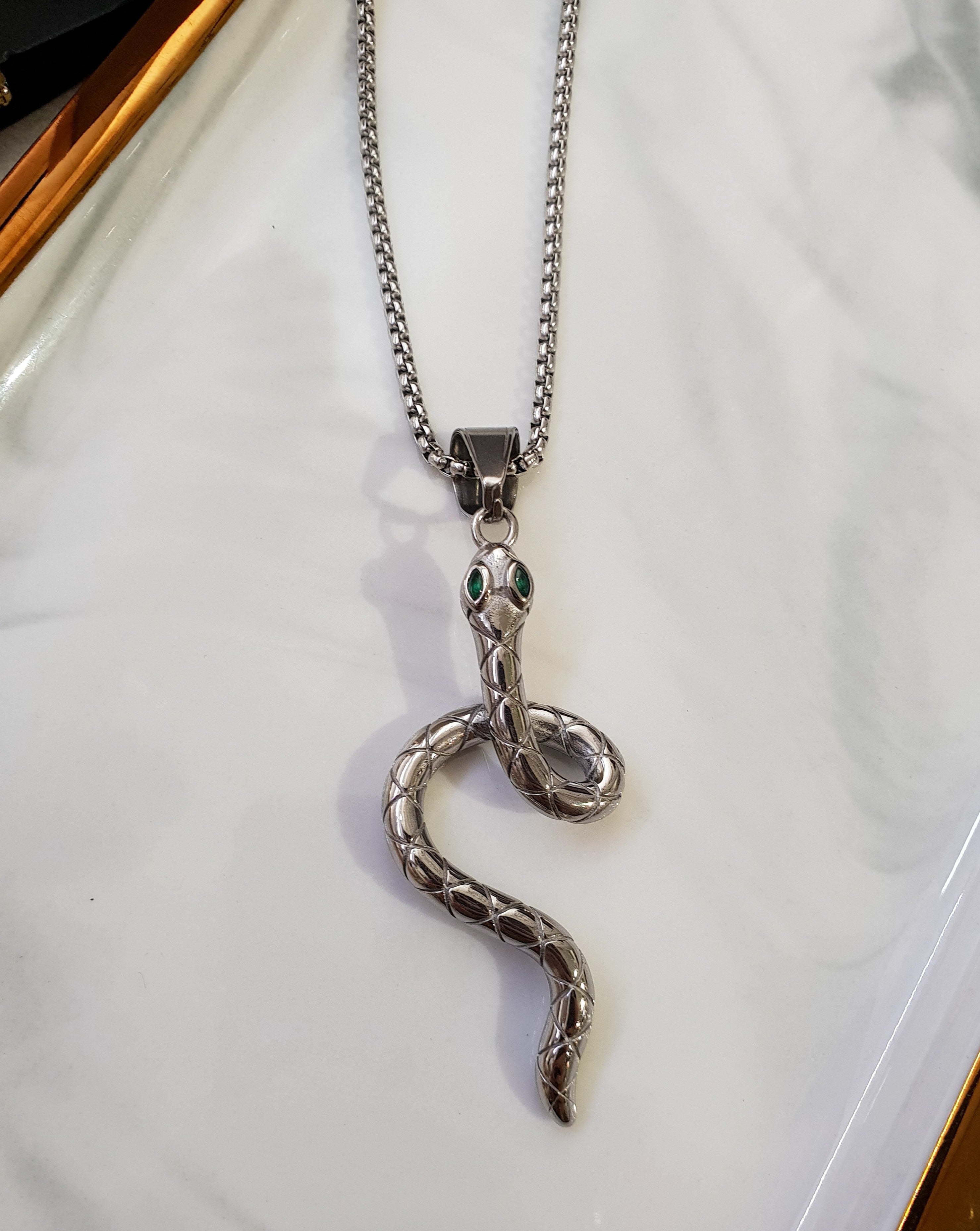 Moška verižica SNAKE-Silver