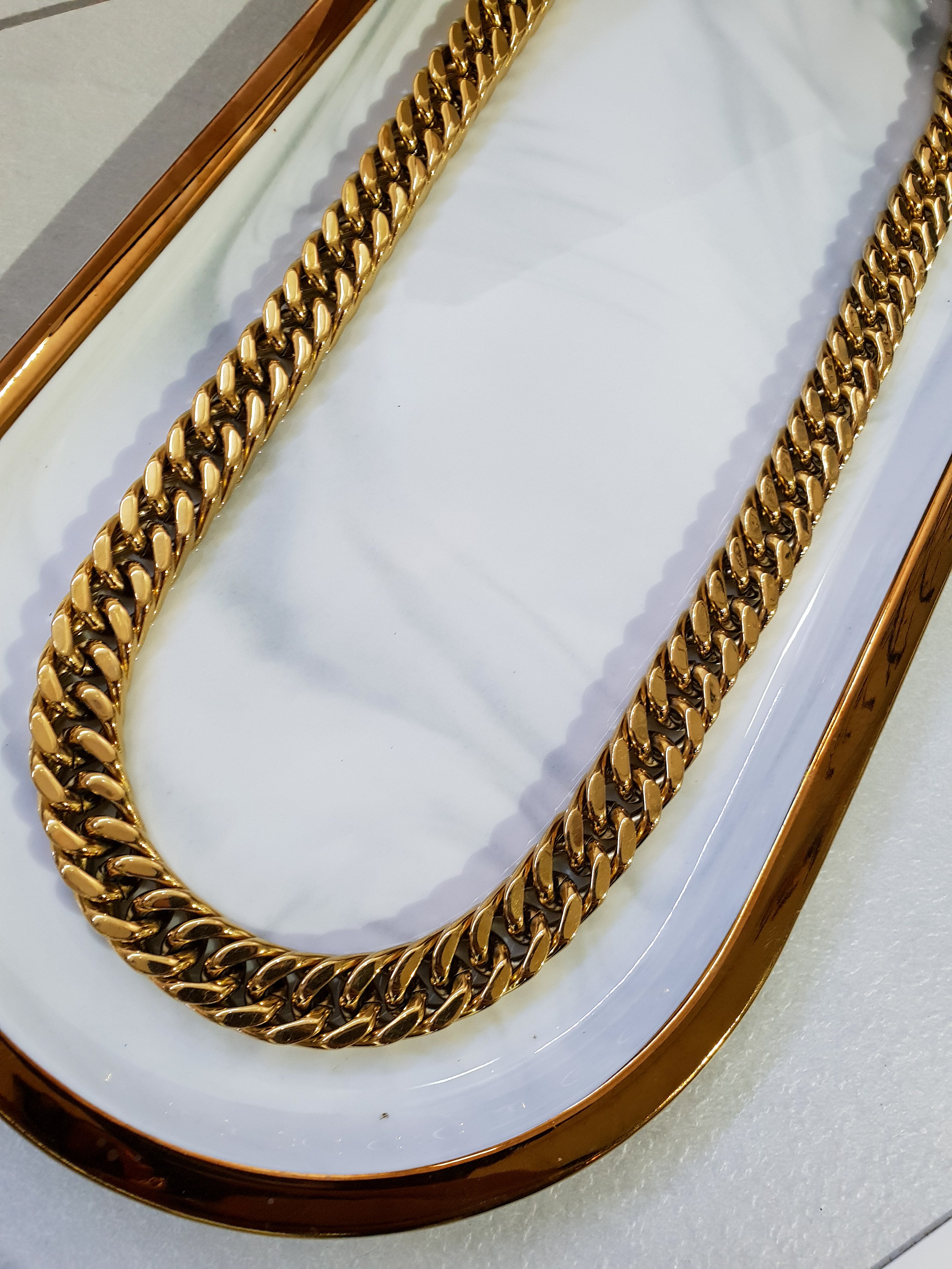 Moška verižica CUBAN LINK | Gold/12 mm