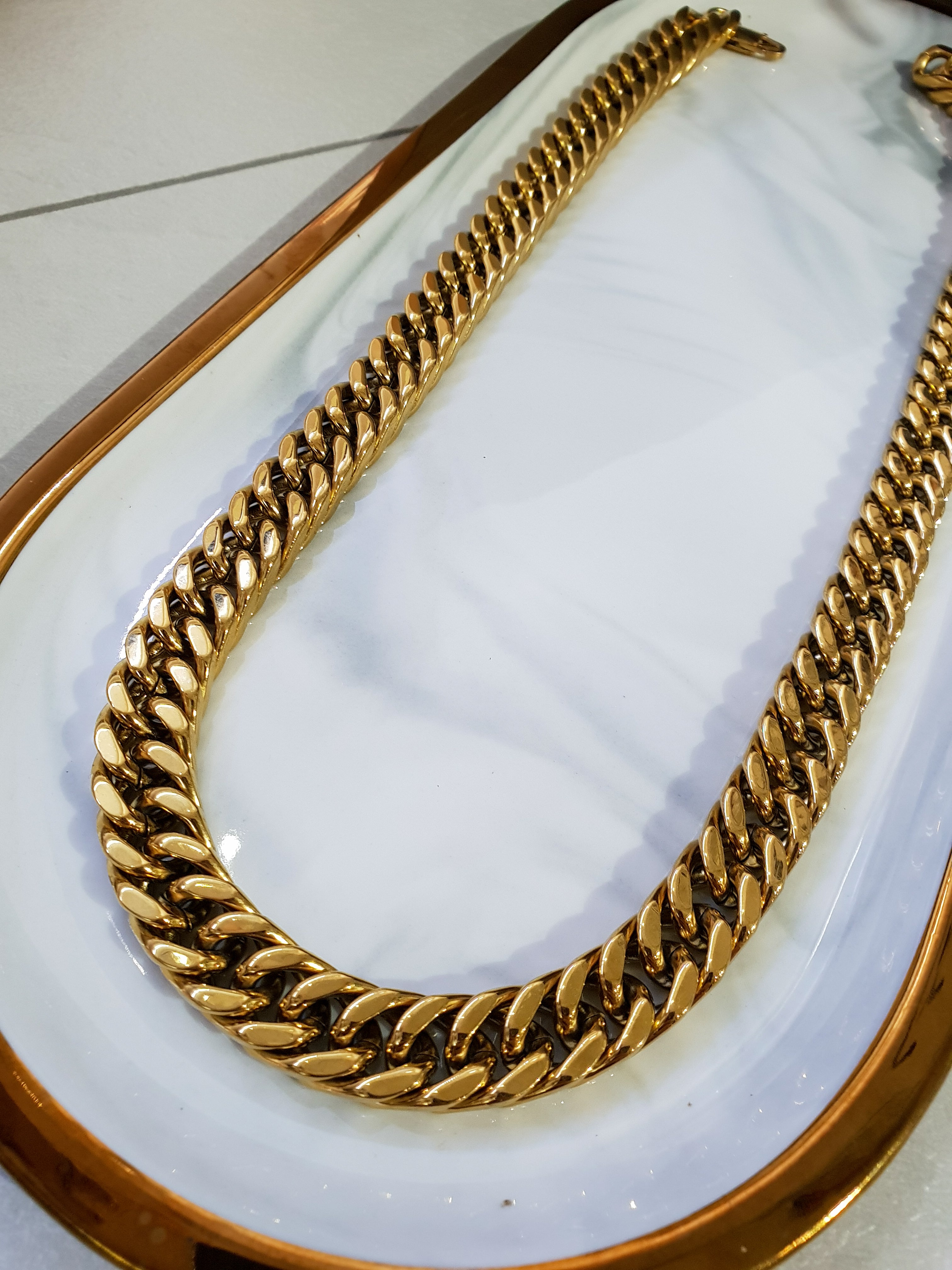 Moška verižica CUBAN LINK | Gold/12 mm