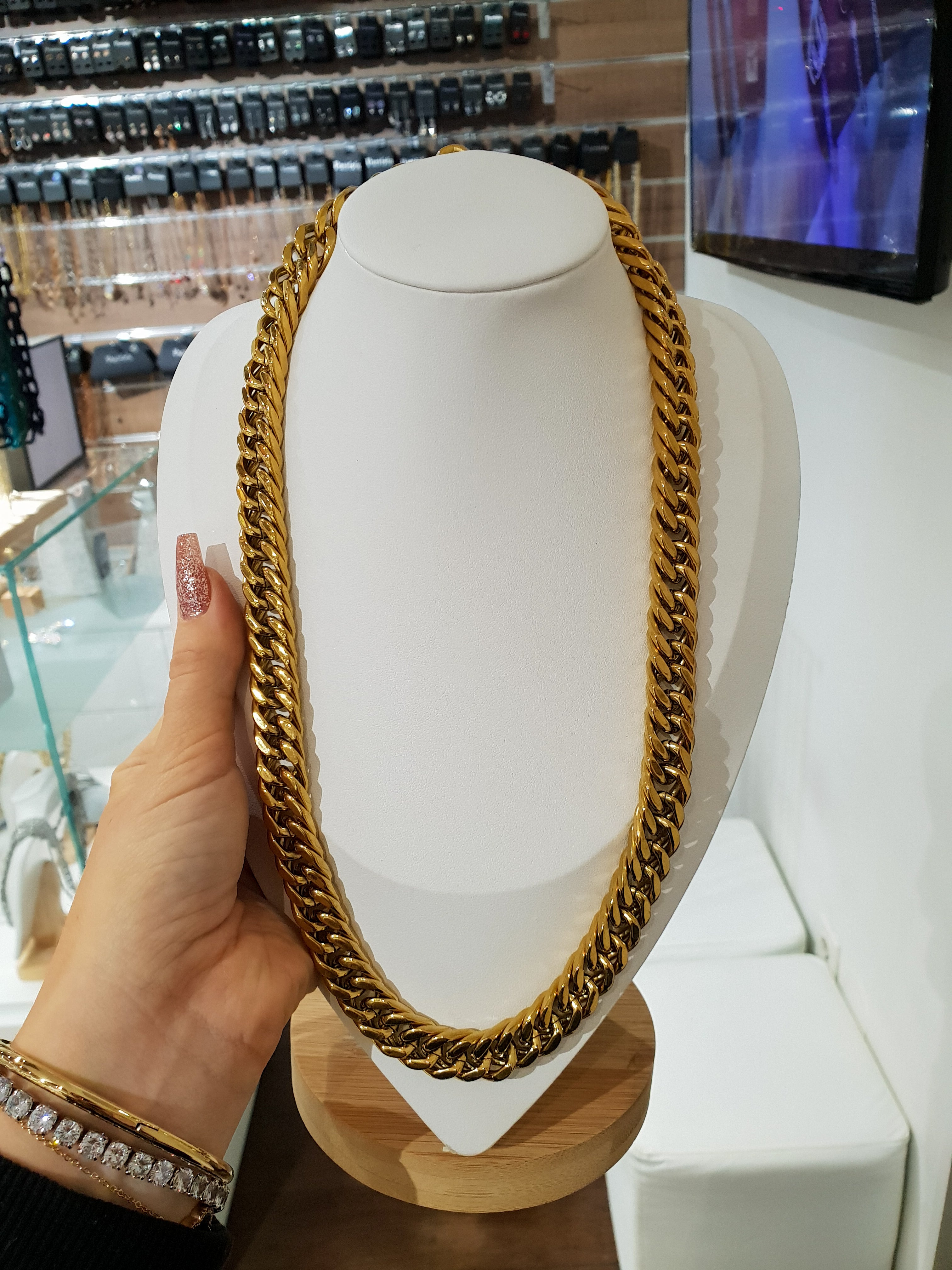 Moška verižica CUBAN LINK | Gold/12 mm