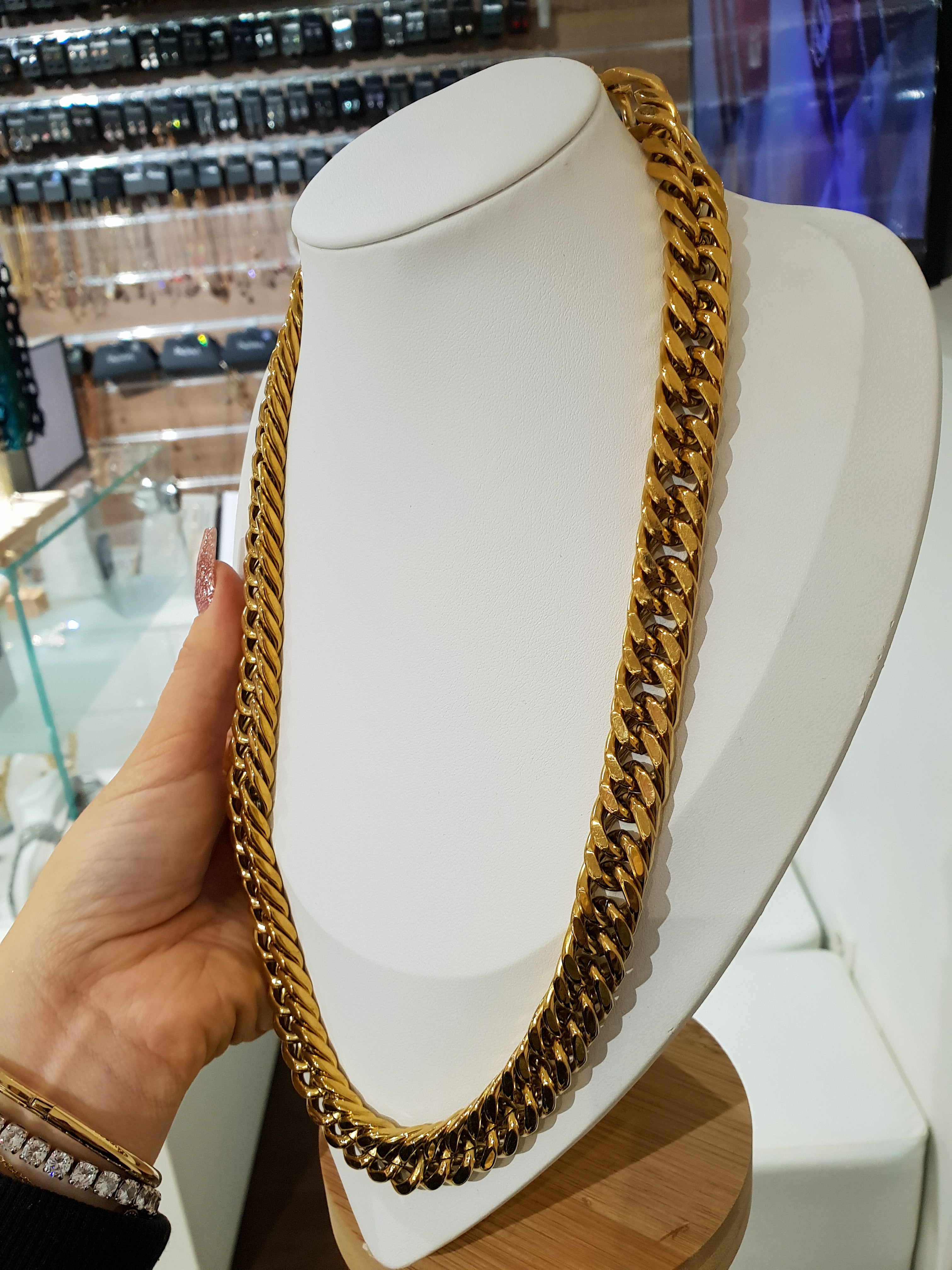 Moška verižica CUBAN LINK | Gold/12 mm