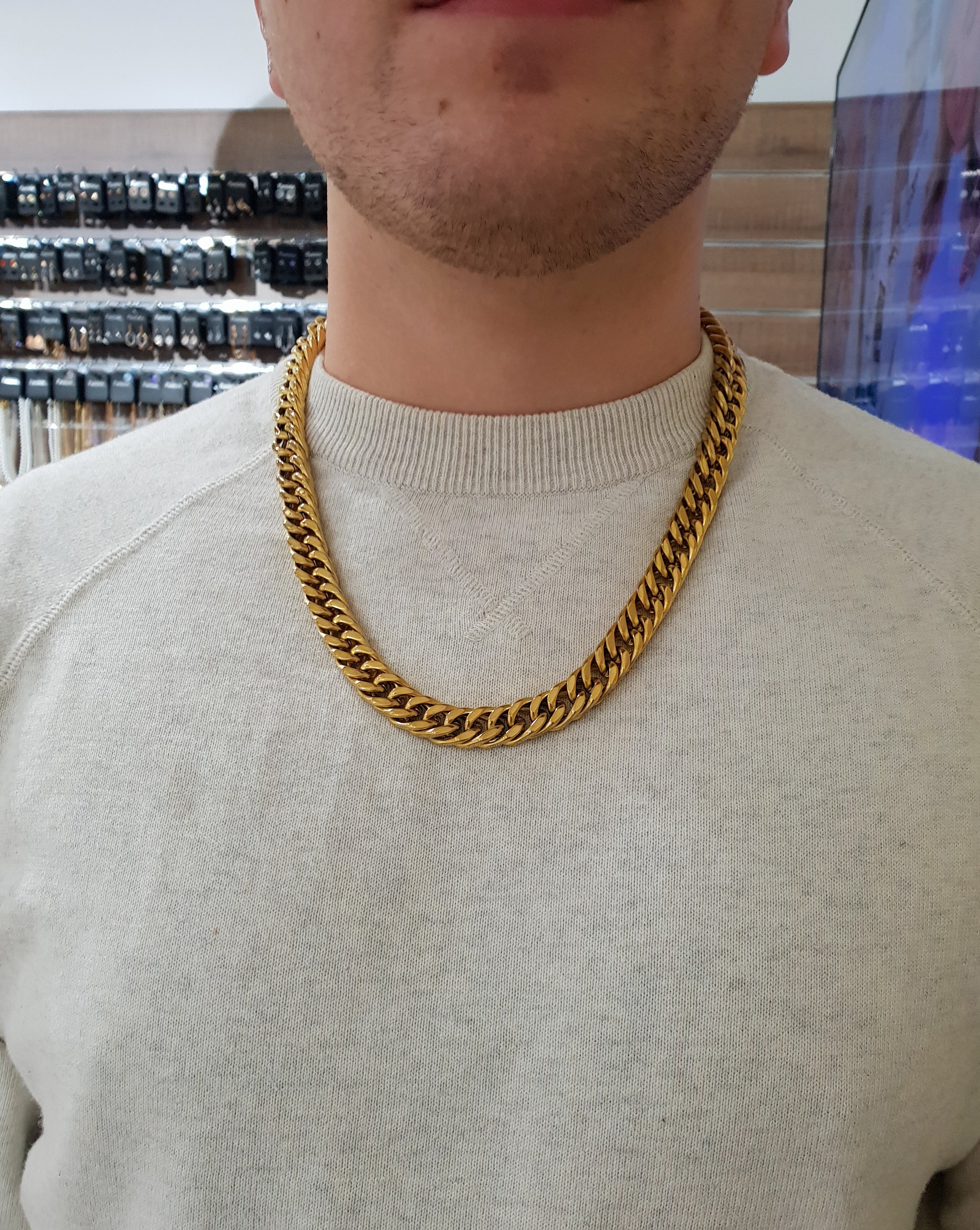 Muški lanac CUBAN LINK | Zlato/12 mm