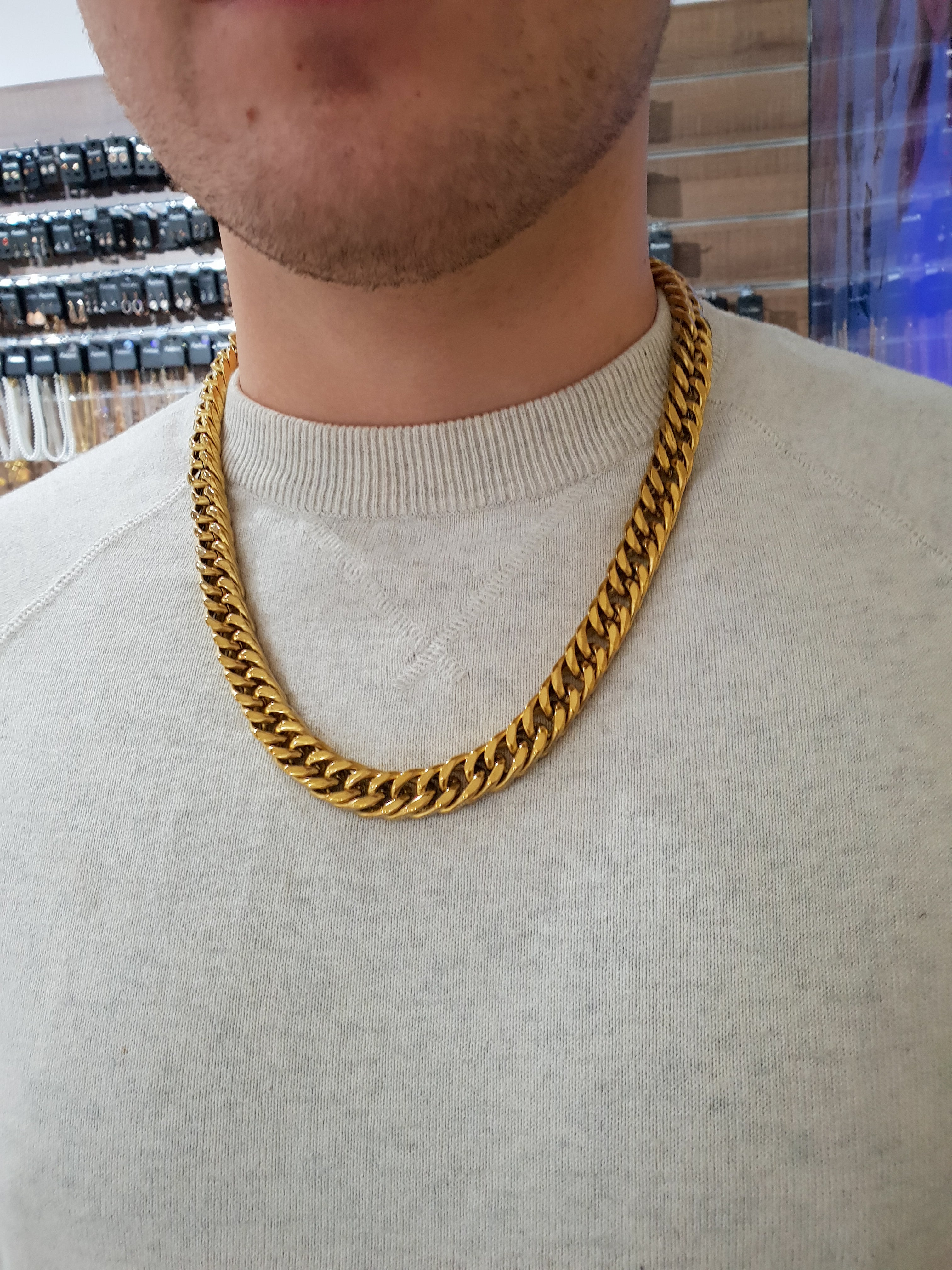 Moška verižica CUBAN LINK | Gold/12 mm