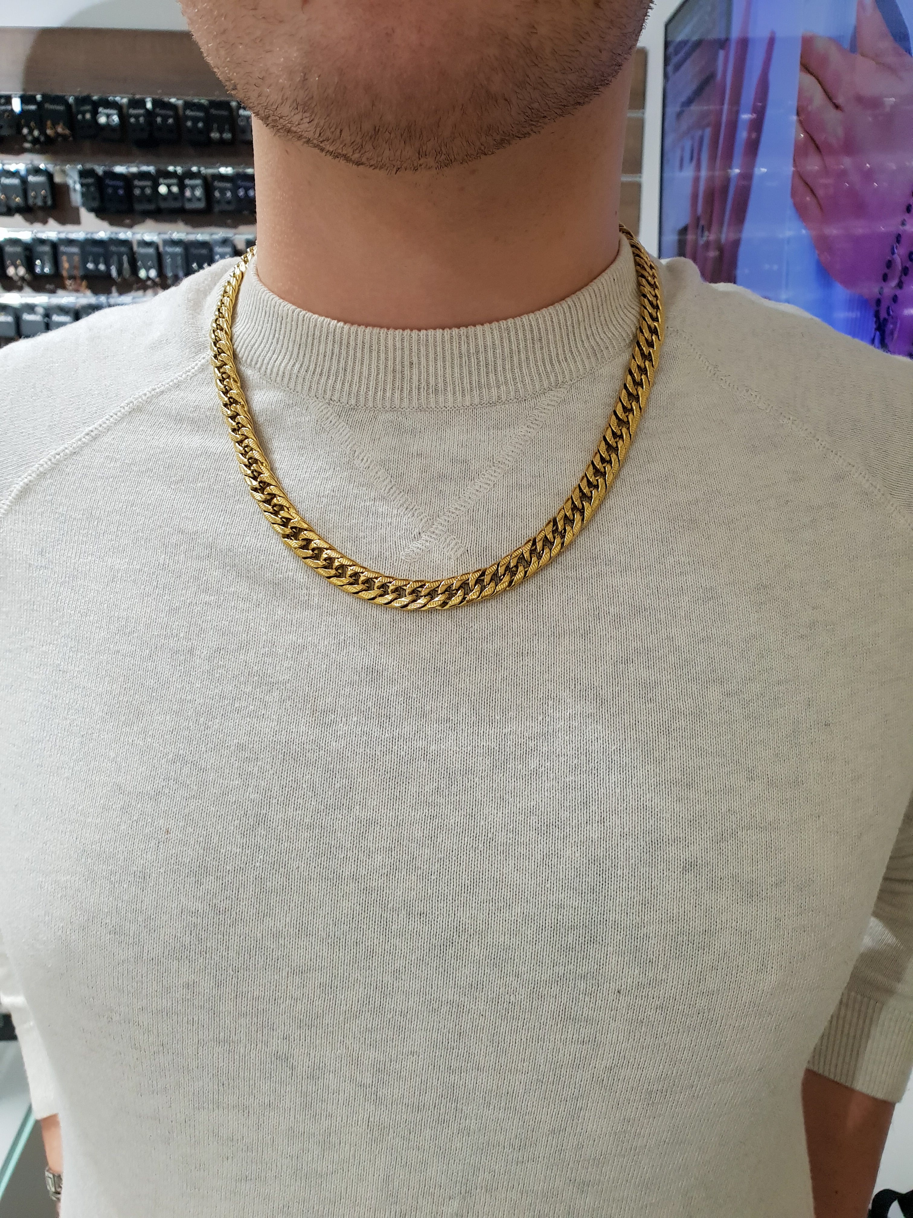 Male necklace CHAIN | Gold/10 mm