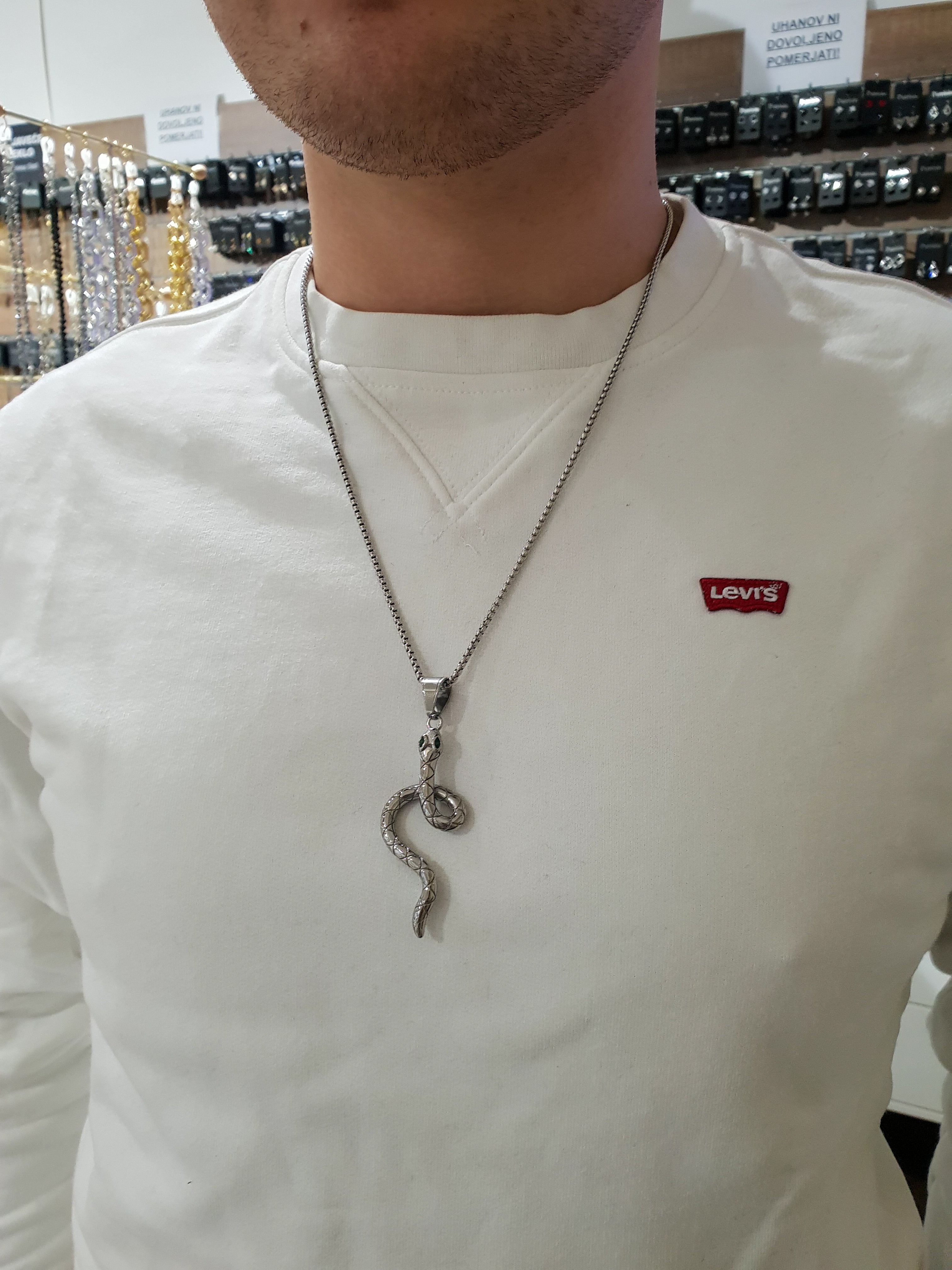 Moška verižica SNAKE | Silver