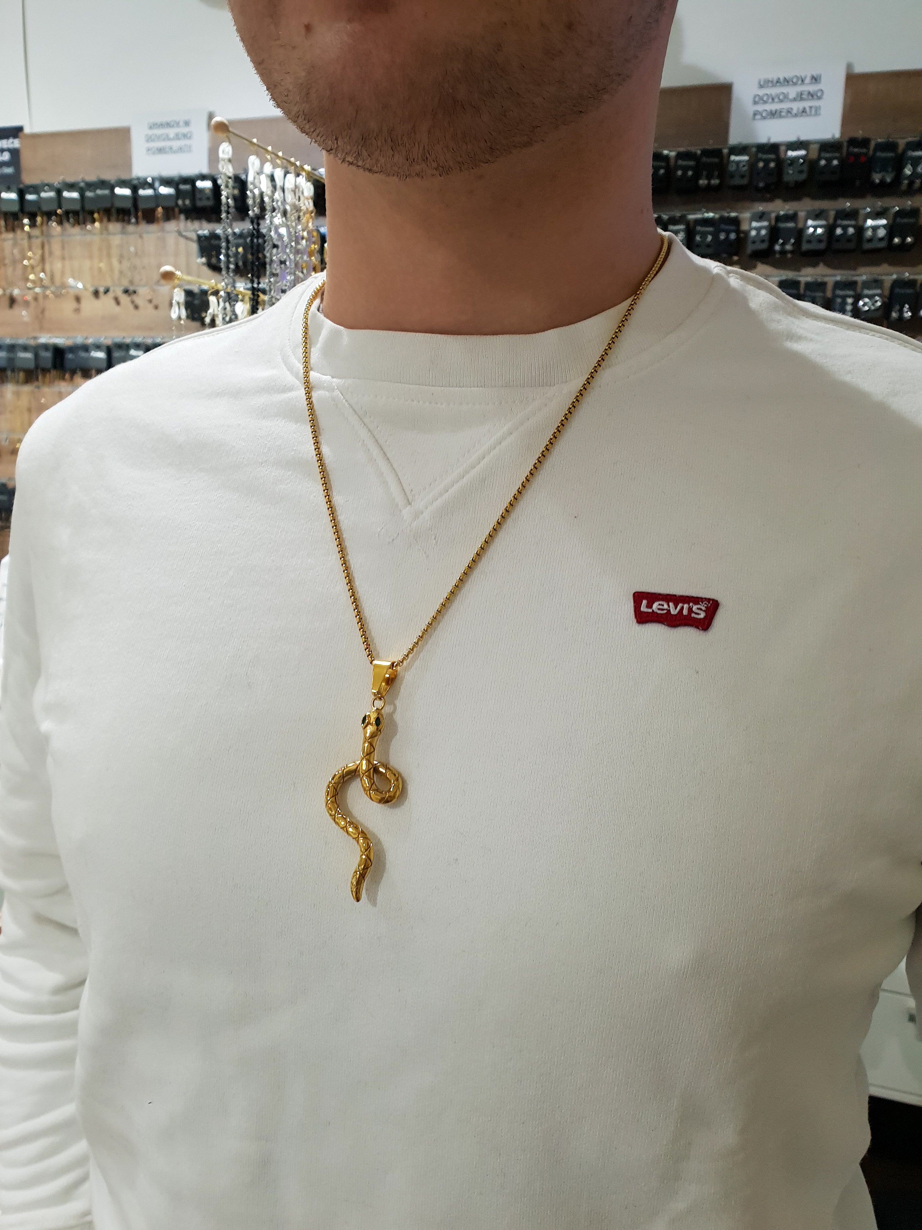 Moška verižica SNAKE | Gold