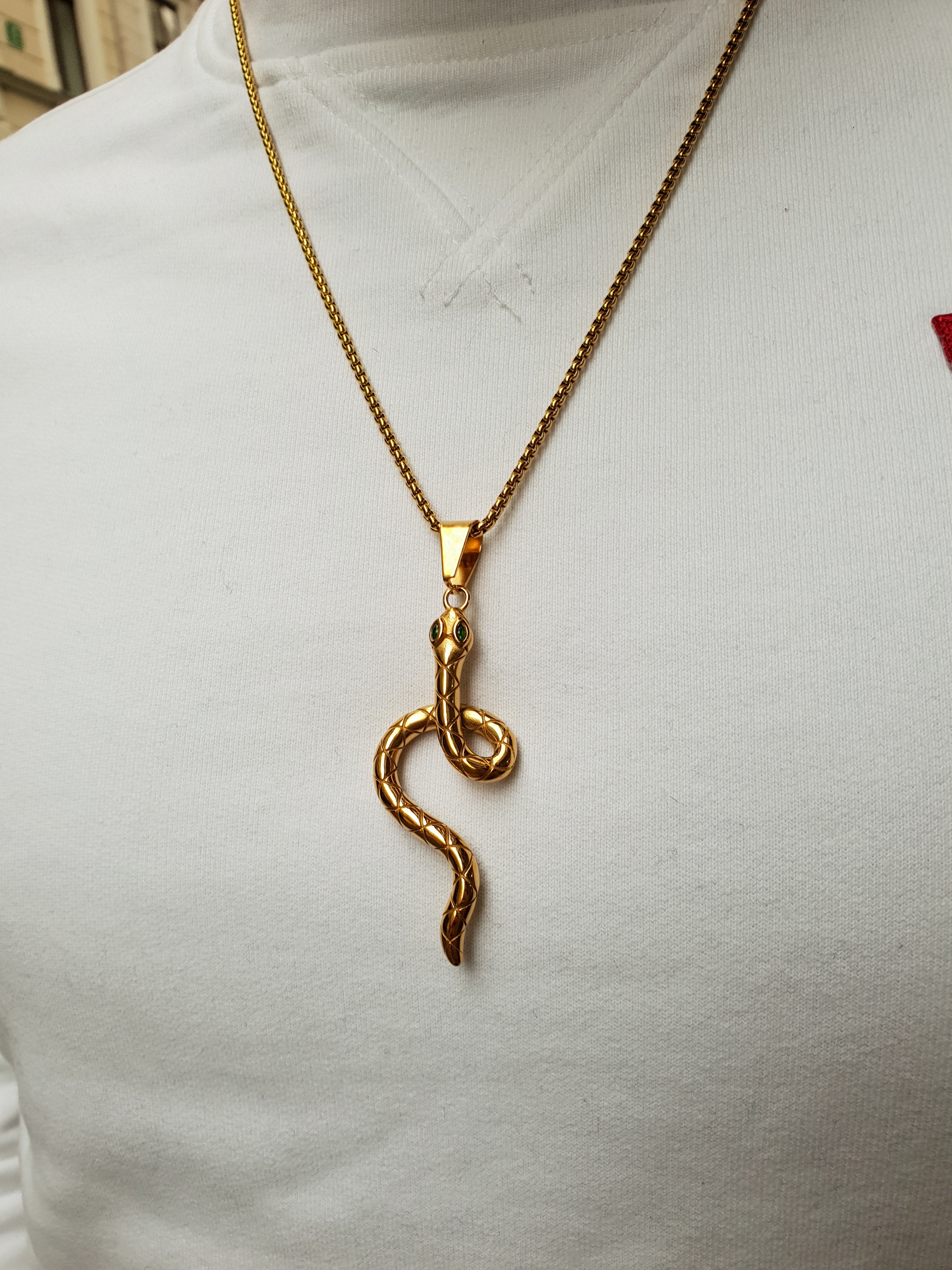 Men's necklace SNAKE | Gold
