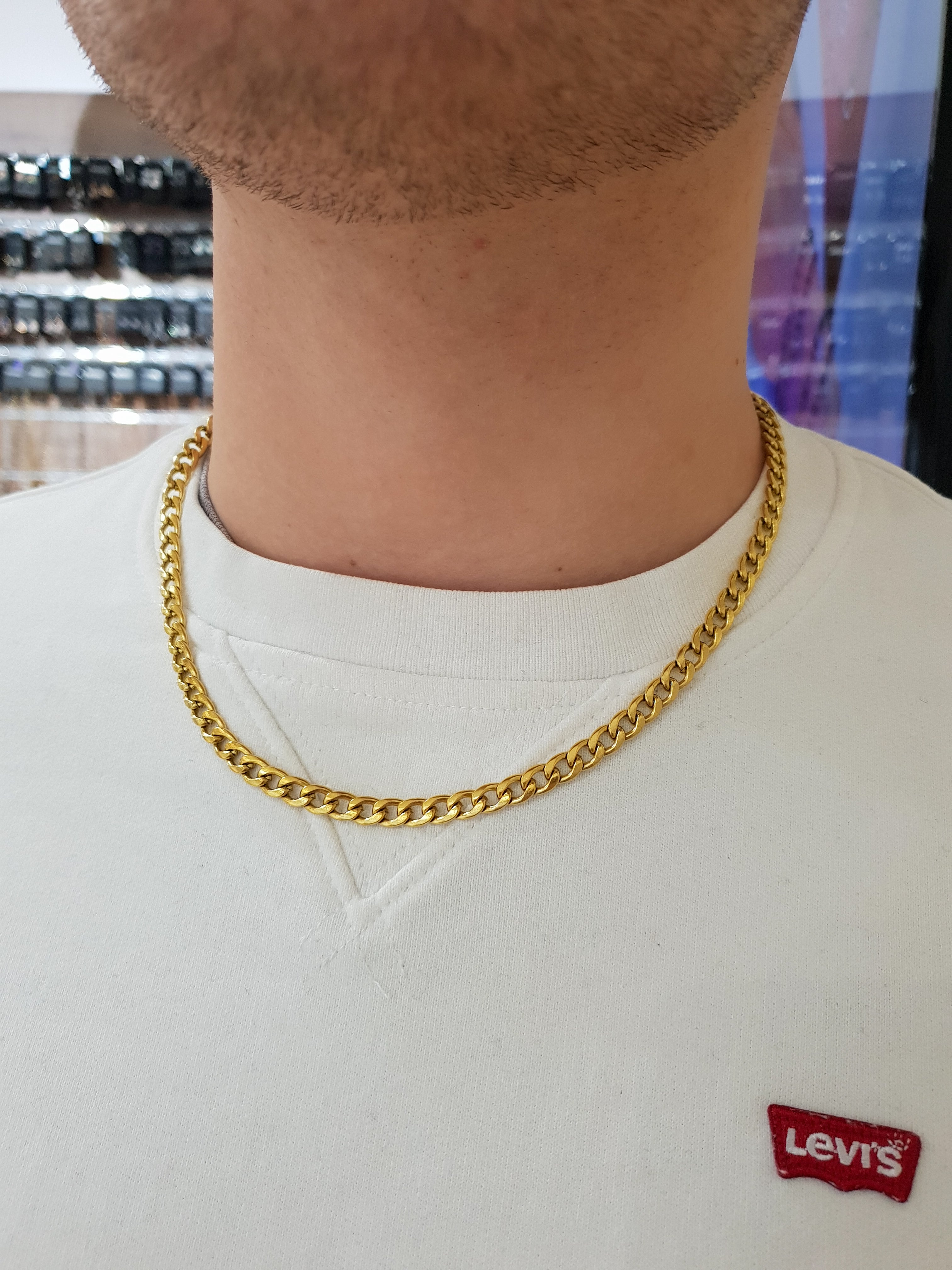 Moška verižica CUBAN CHAIN Gold 5mm