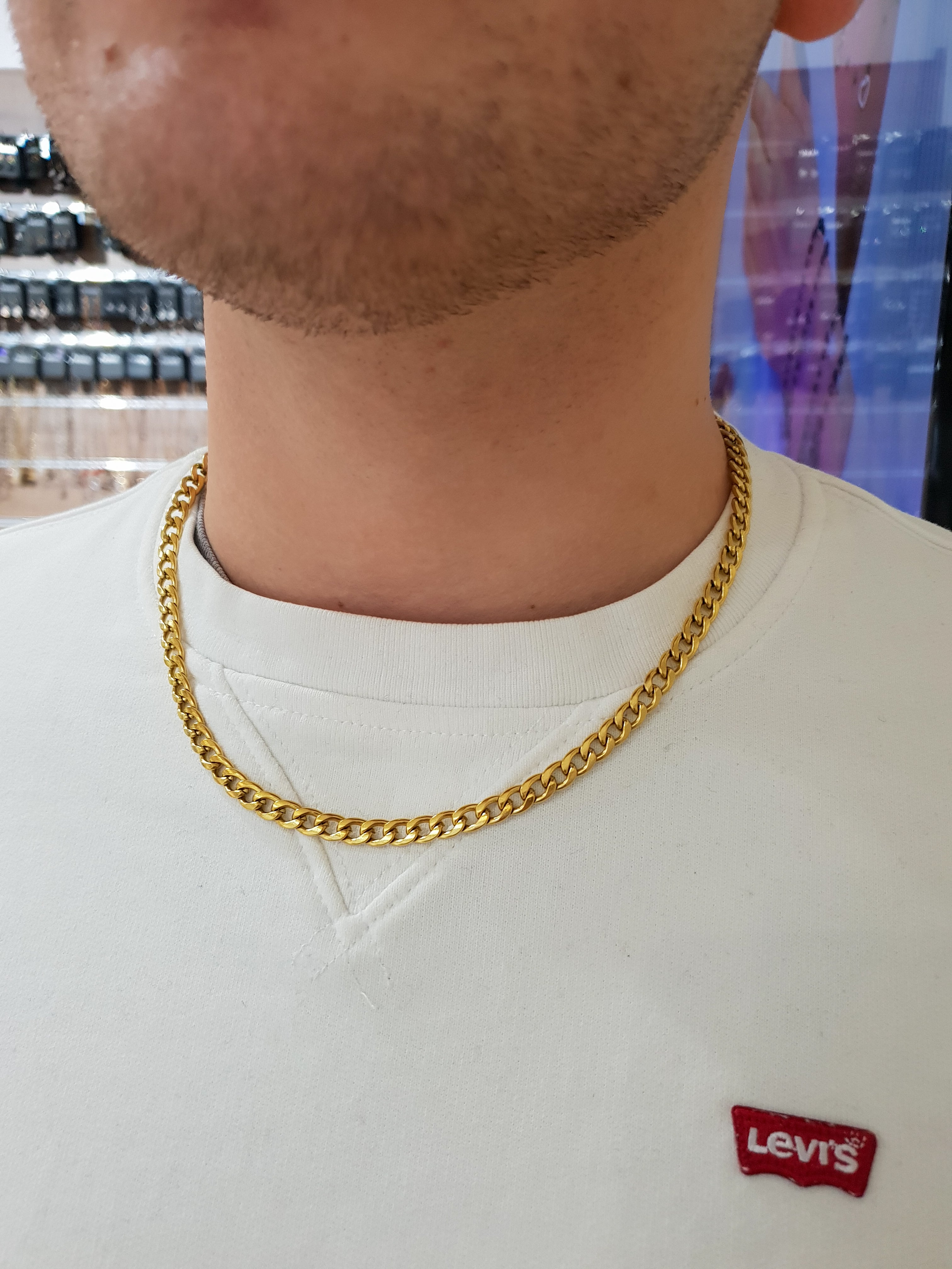 Moška verižica CUBAN CHAIN Gold 5mm