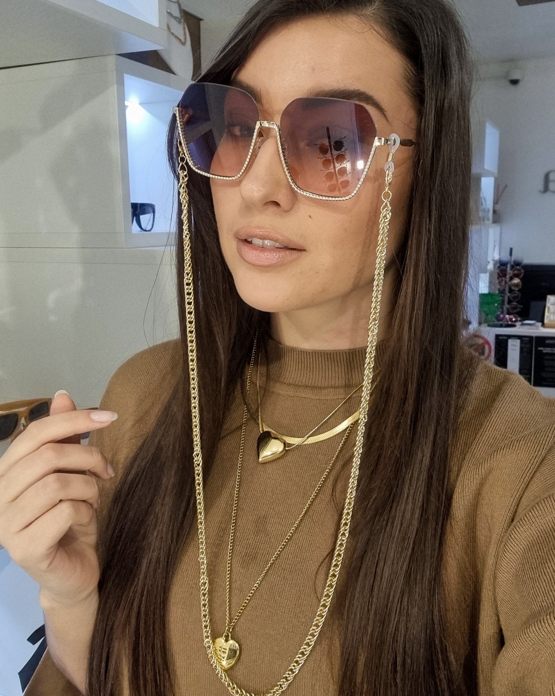 Necklace for Thin glasses CHAIN | Gold