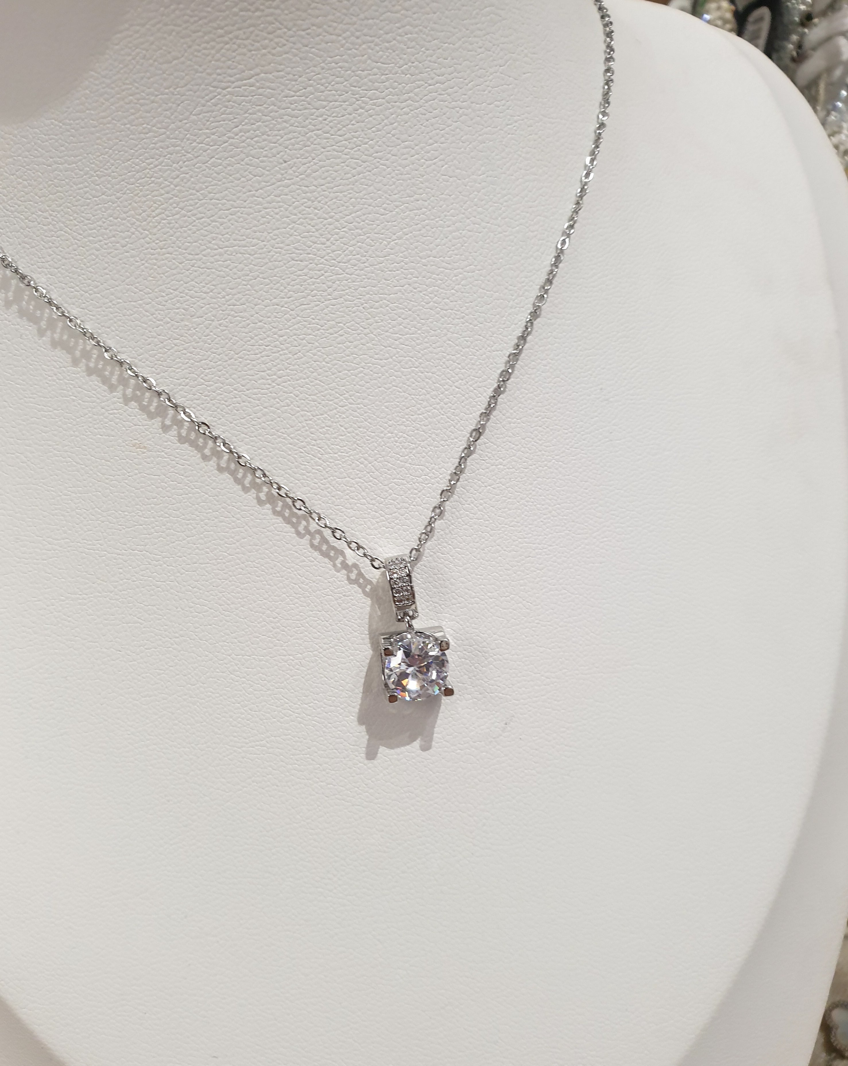 Verižica s cirkonom Kvadrat | Silver/8mm