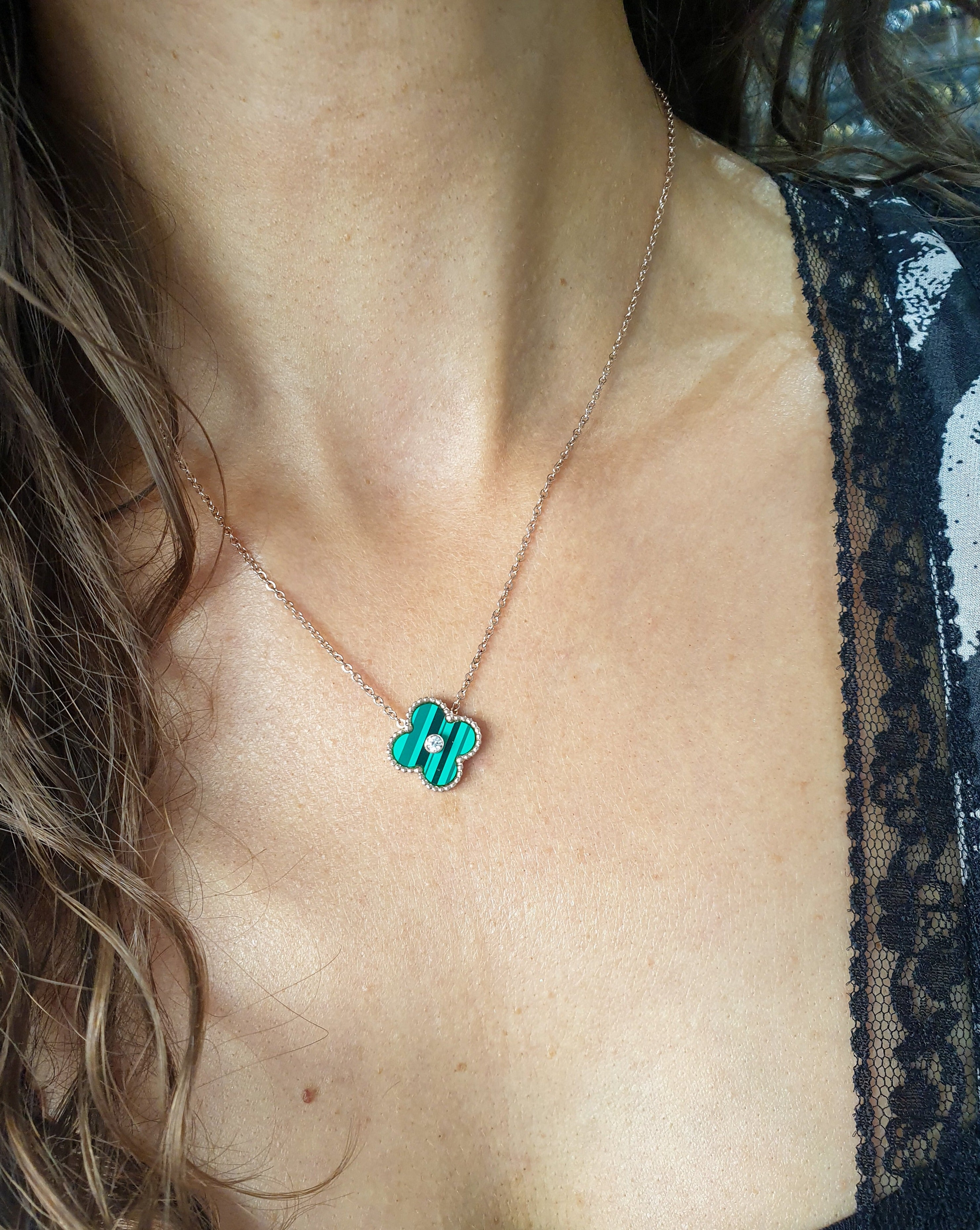 Halskette CLOVER | Green