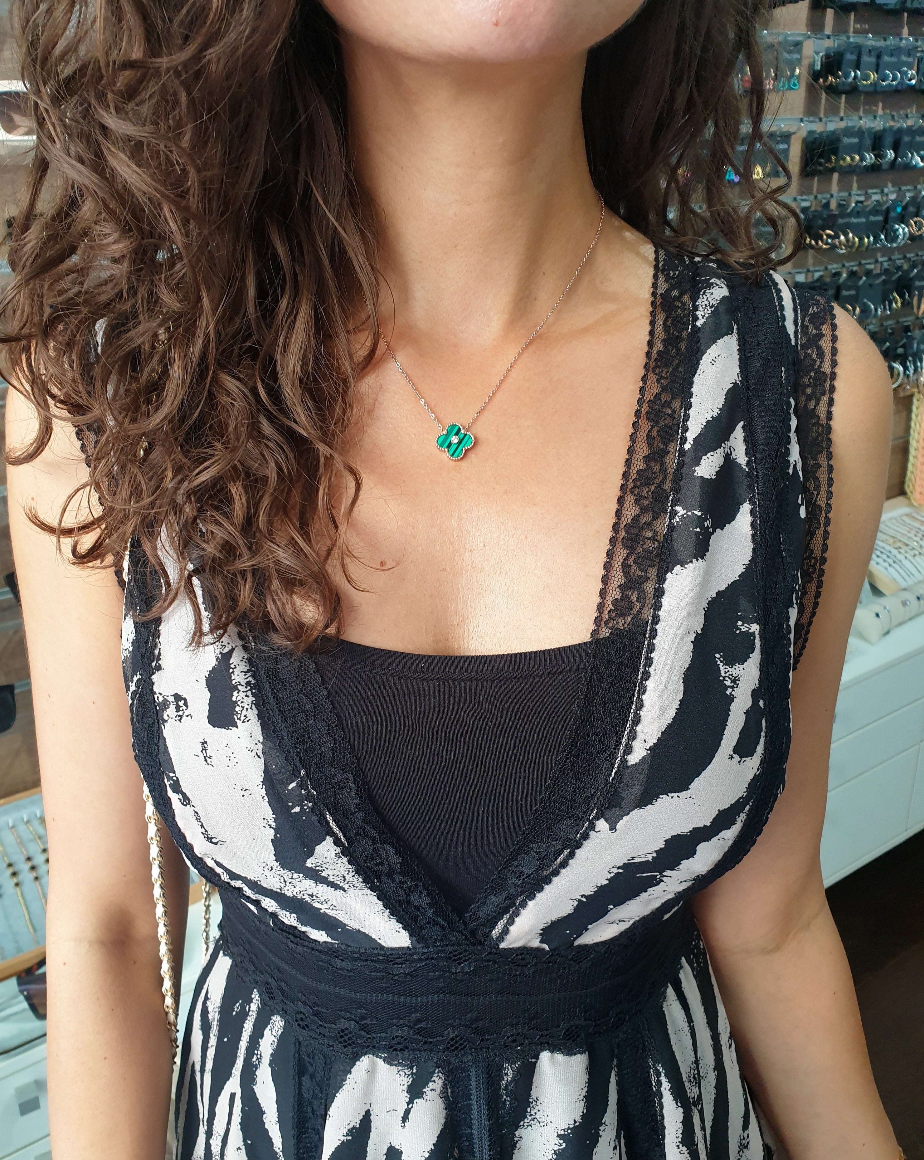 Halskette CLOVER | Green