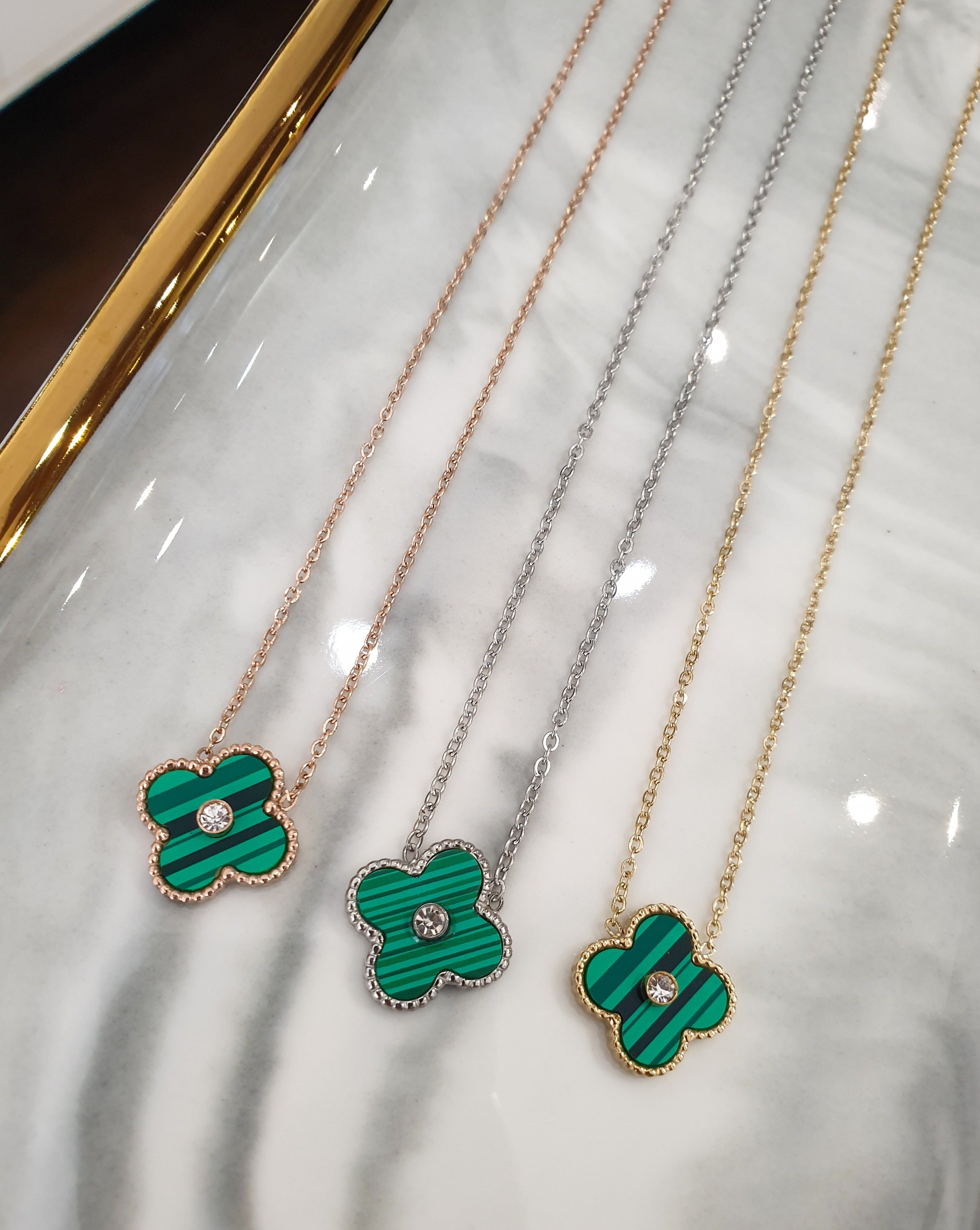 Halskette CLOVER | Green