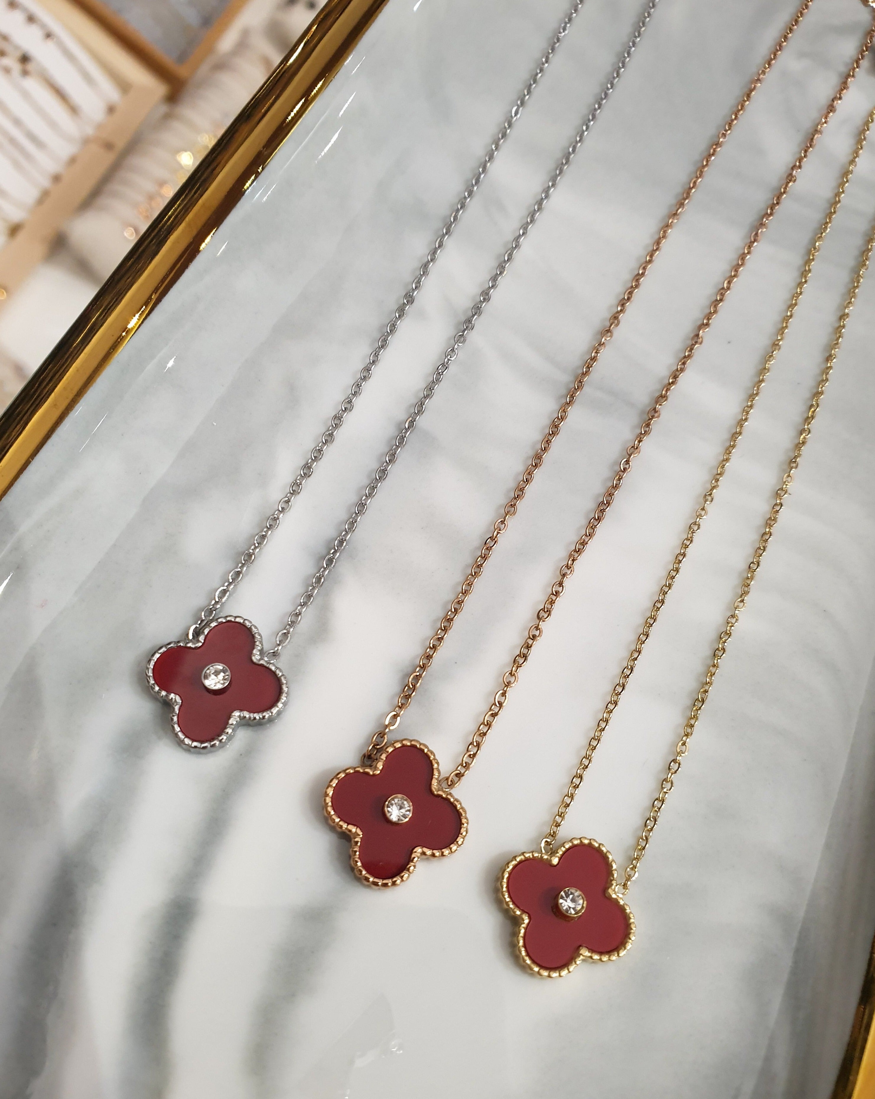 Halskette CLOVER | Red