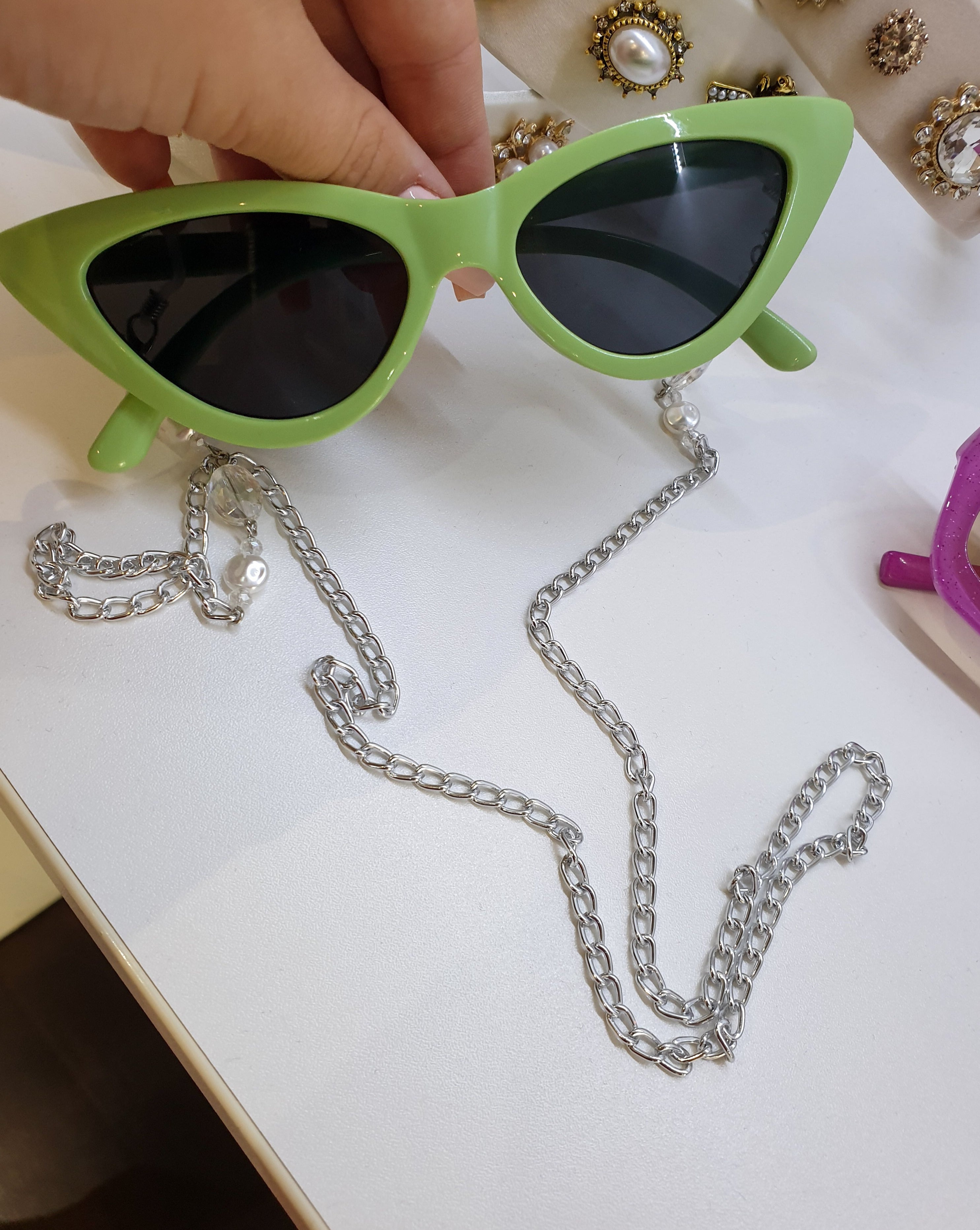 Necklace for Thin glasses CHAIN | Silver