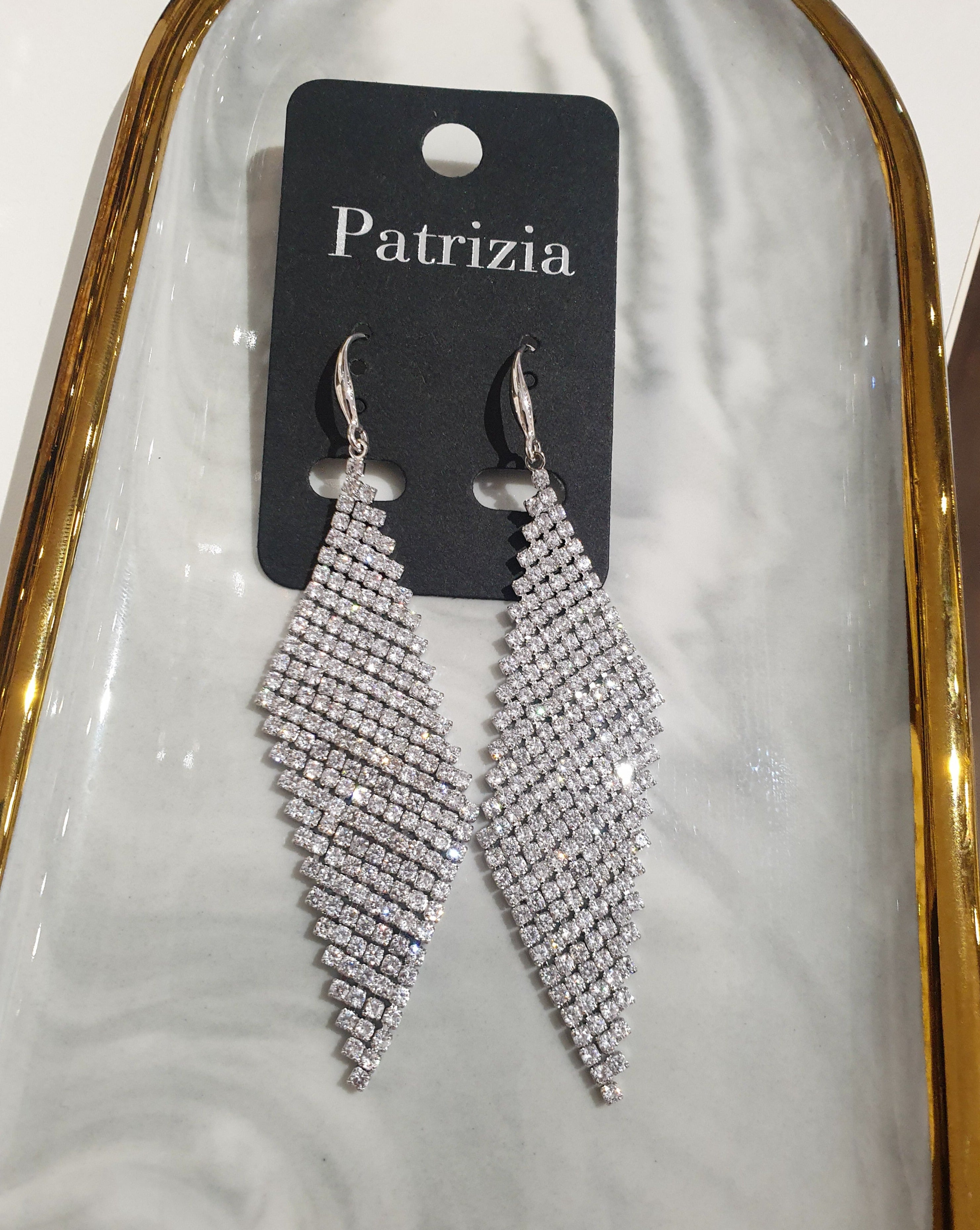FAME baumelnde Fransen-Ohrringe | Silver