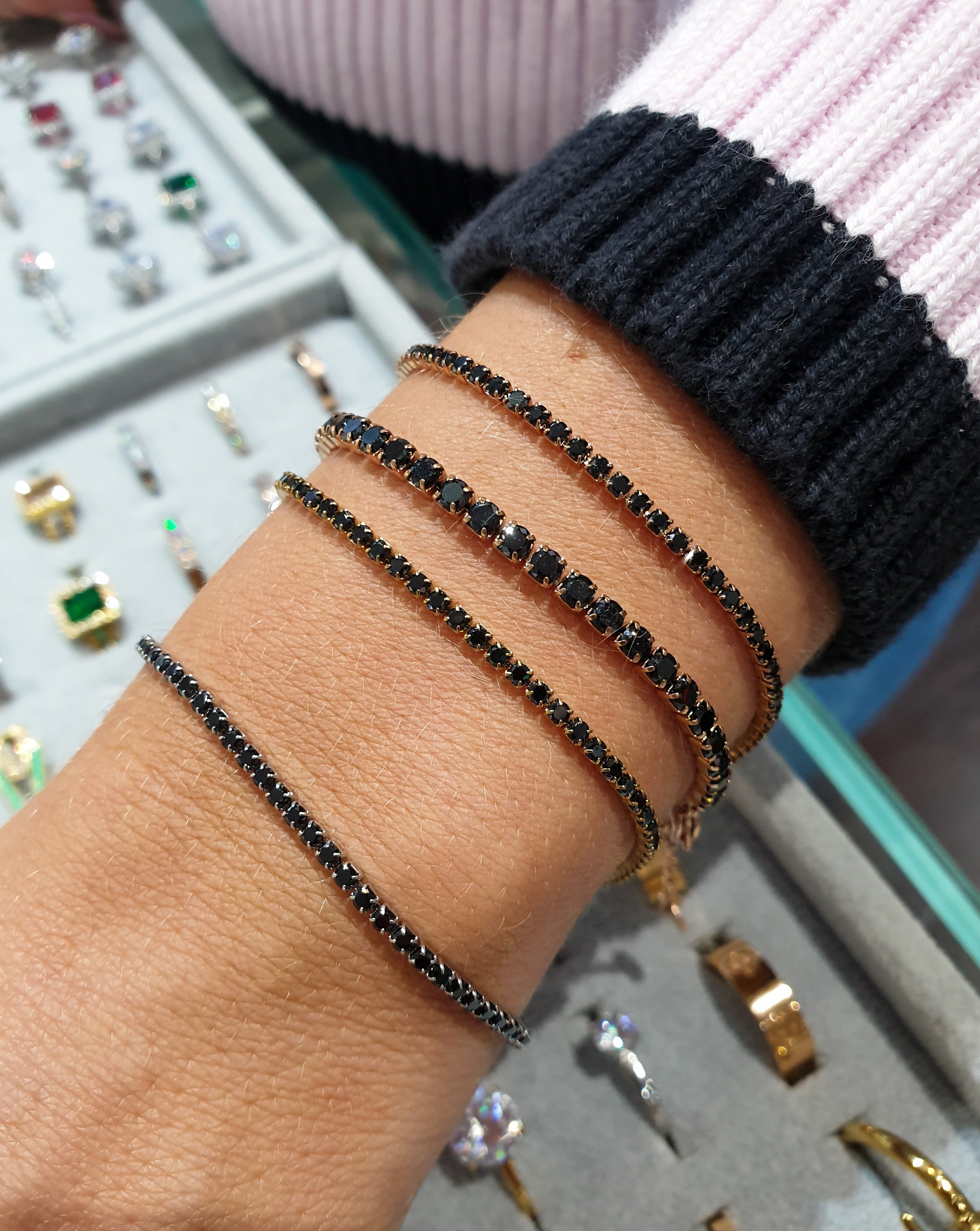 Armband mit Zirkonen TENNIS | Black