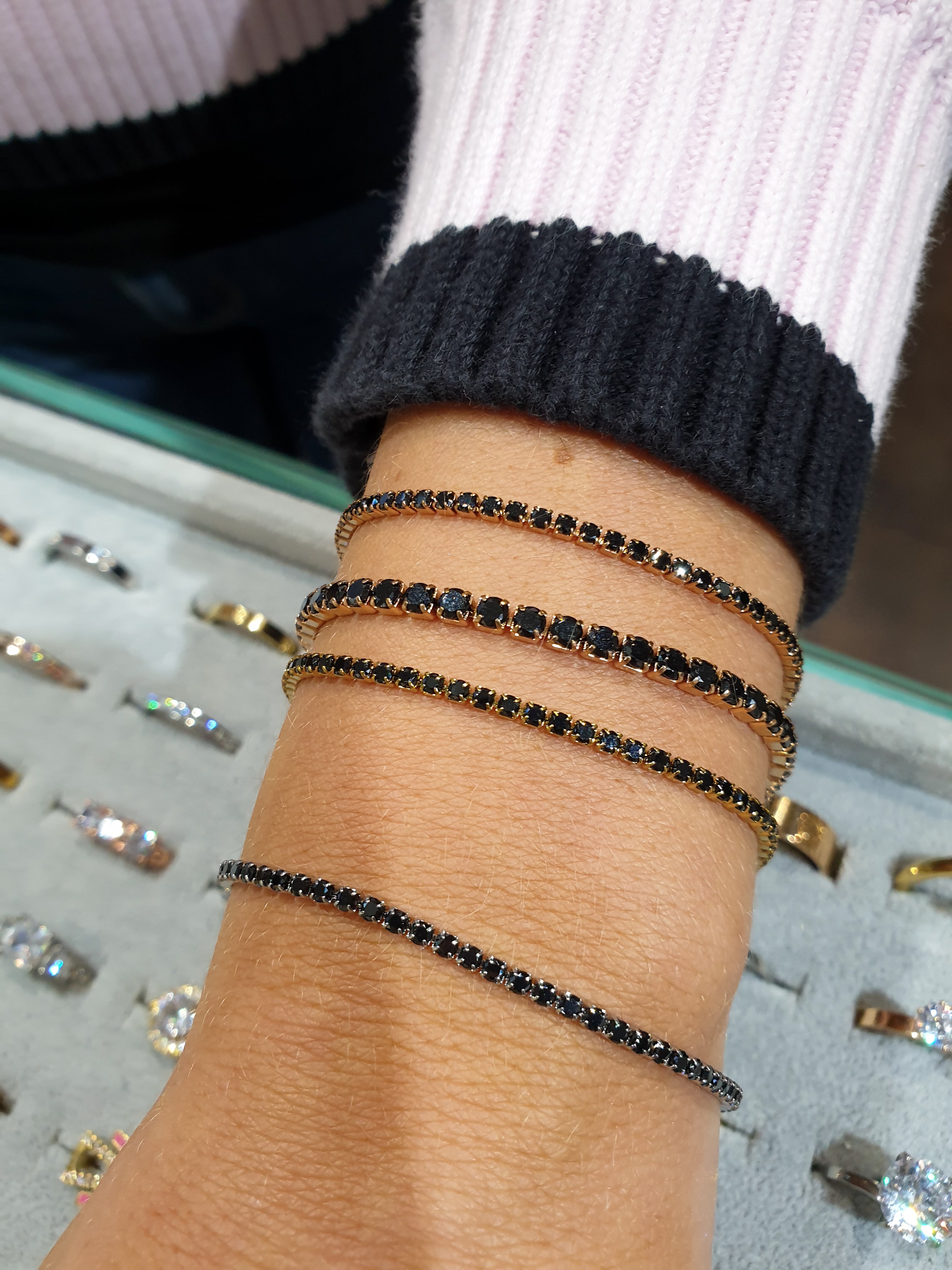 Armband mit Zirkonen TENNIS | Black