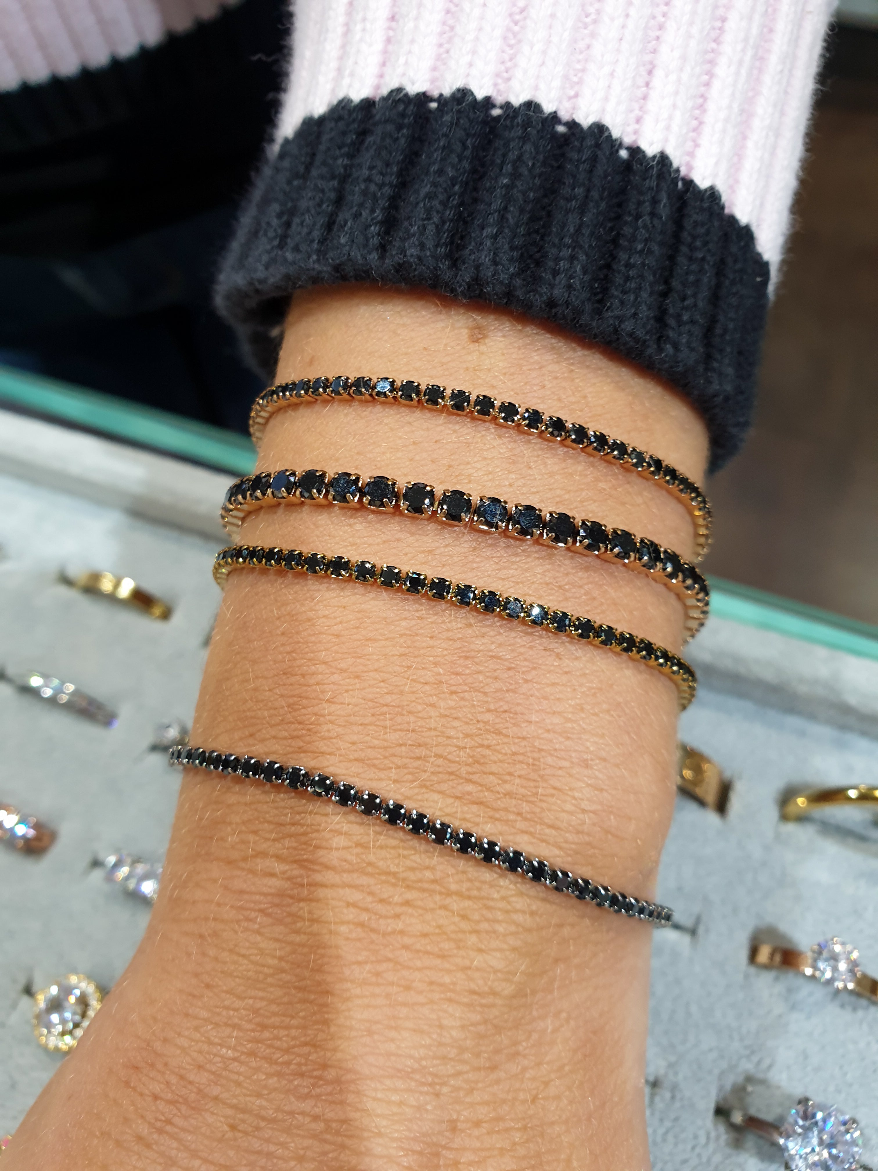 Armband mit Zirkonen TENNIS | Black