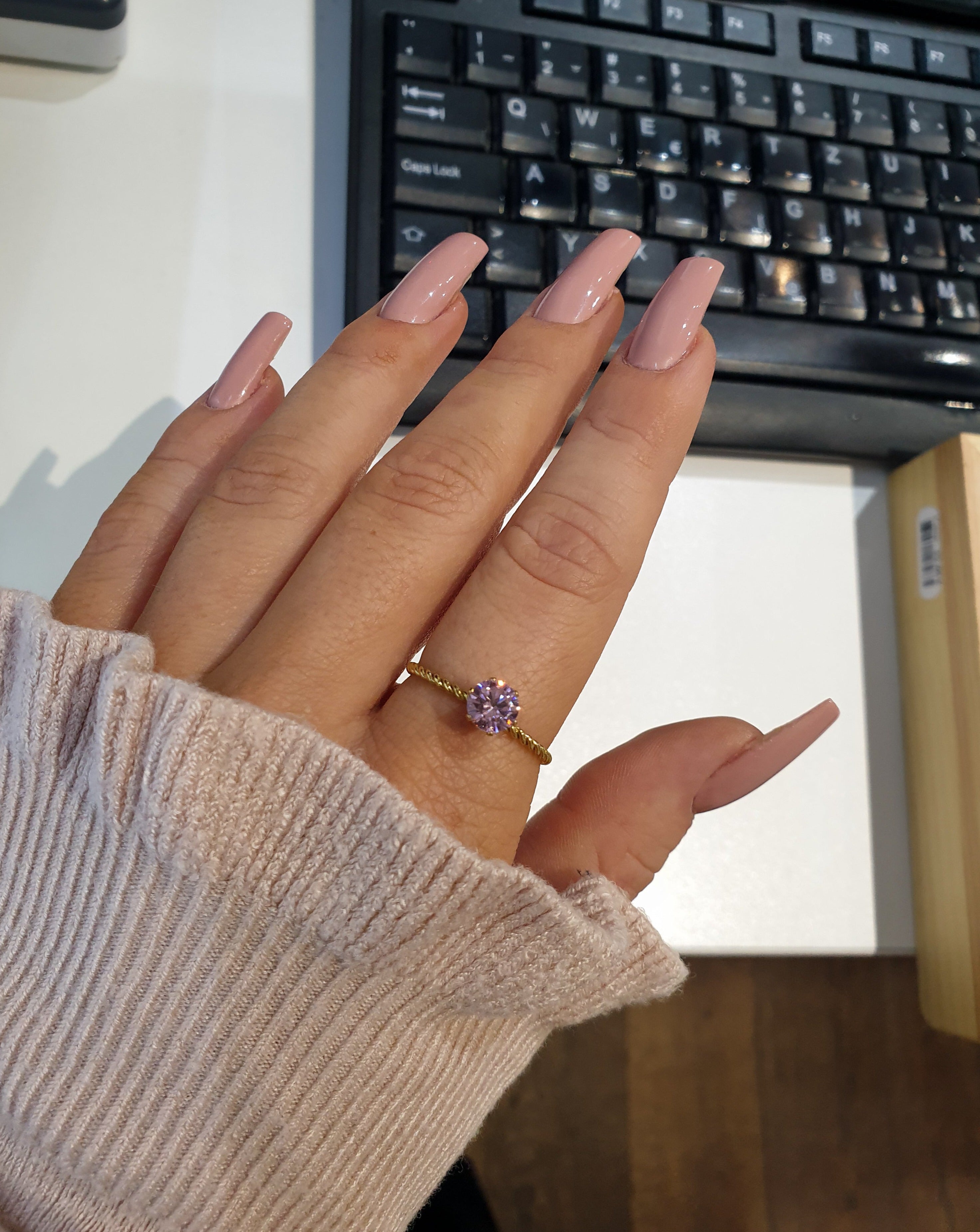 Ring TWIST mit Schaltung | Gold