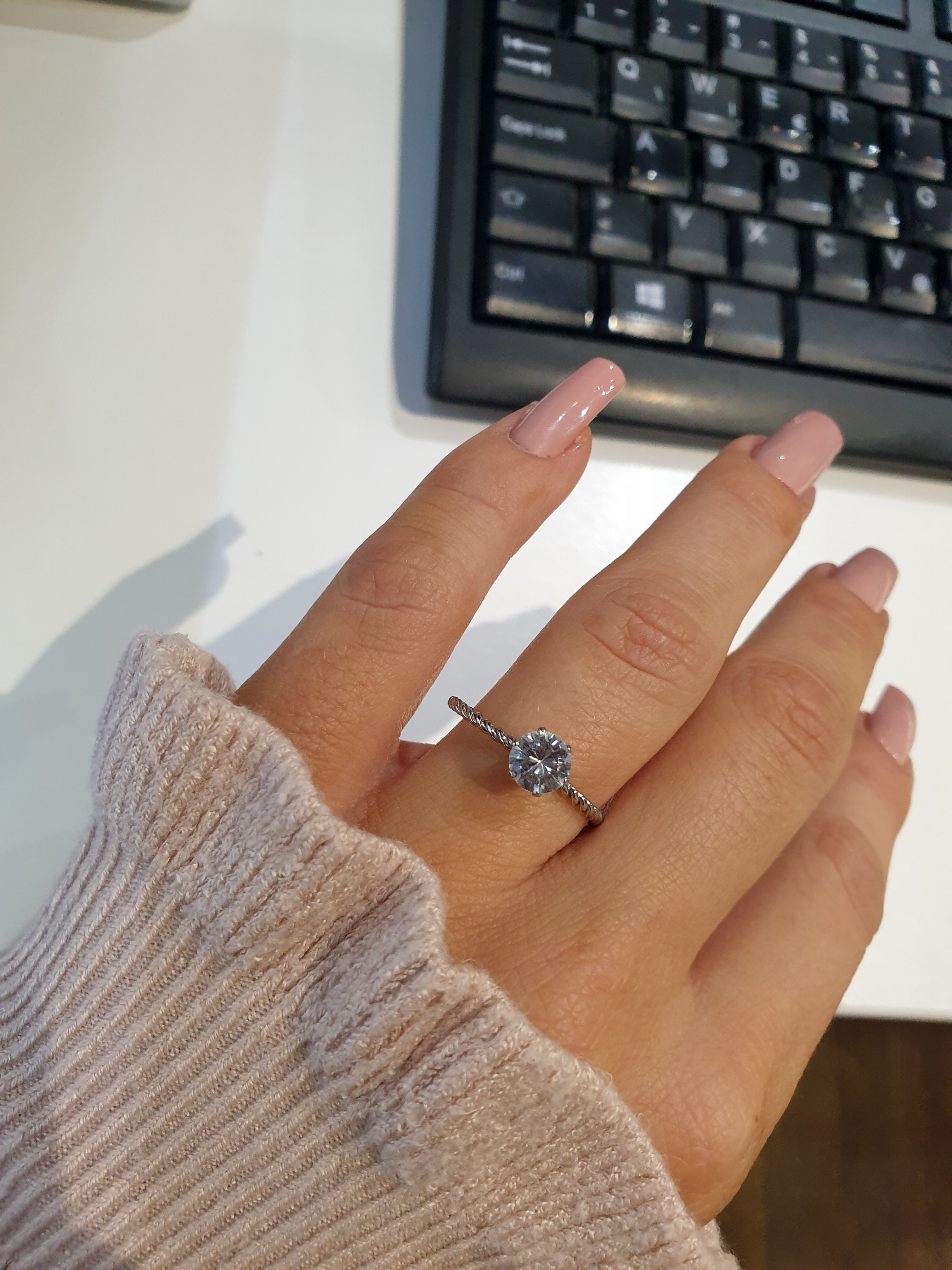 Ring TWIST mit Schaltung | Gold