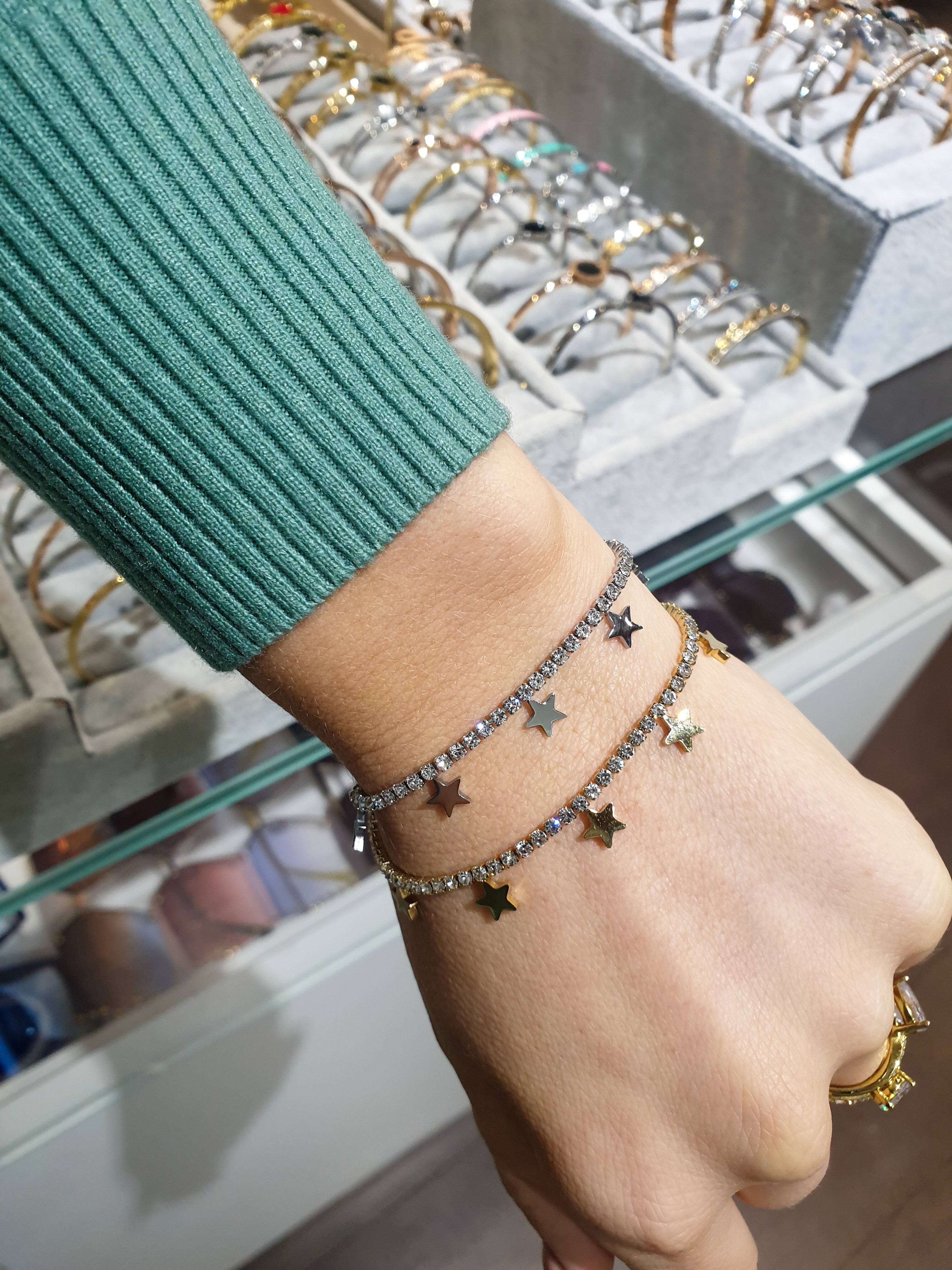 Armband mit Zirkonen TENNIS mit Symbolen