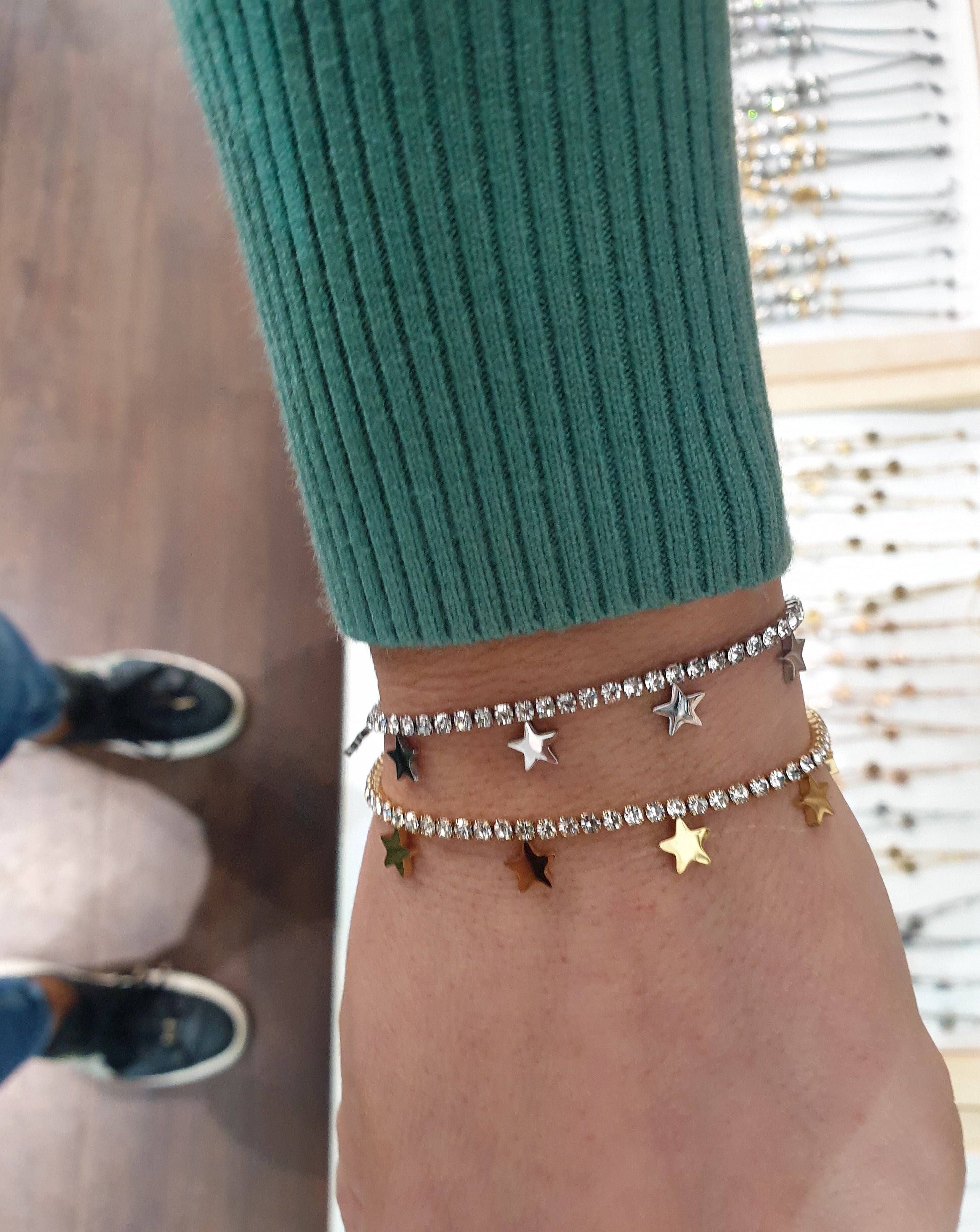 Armband mit Zirkonen TENNIS mit Symbolen