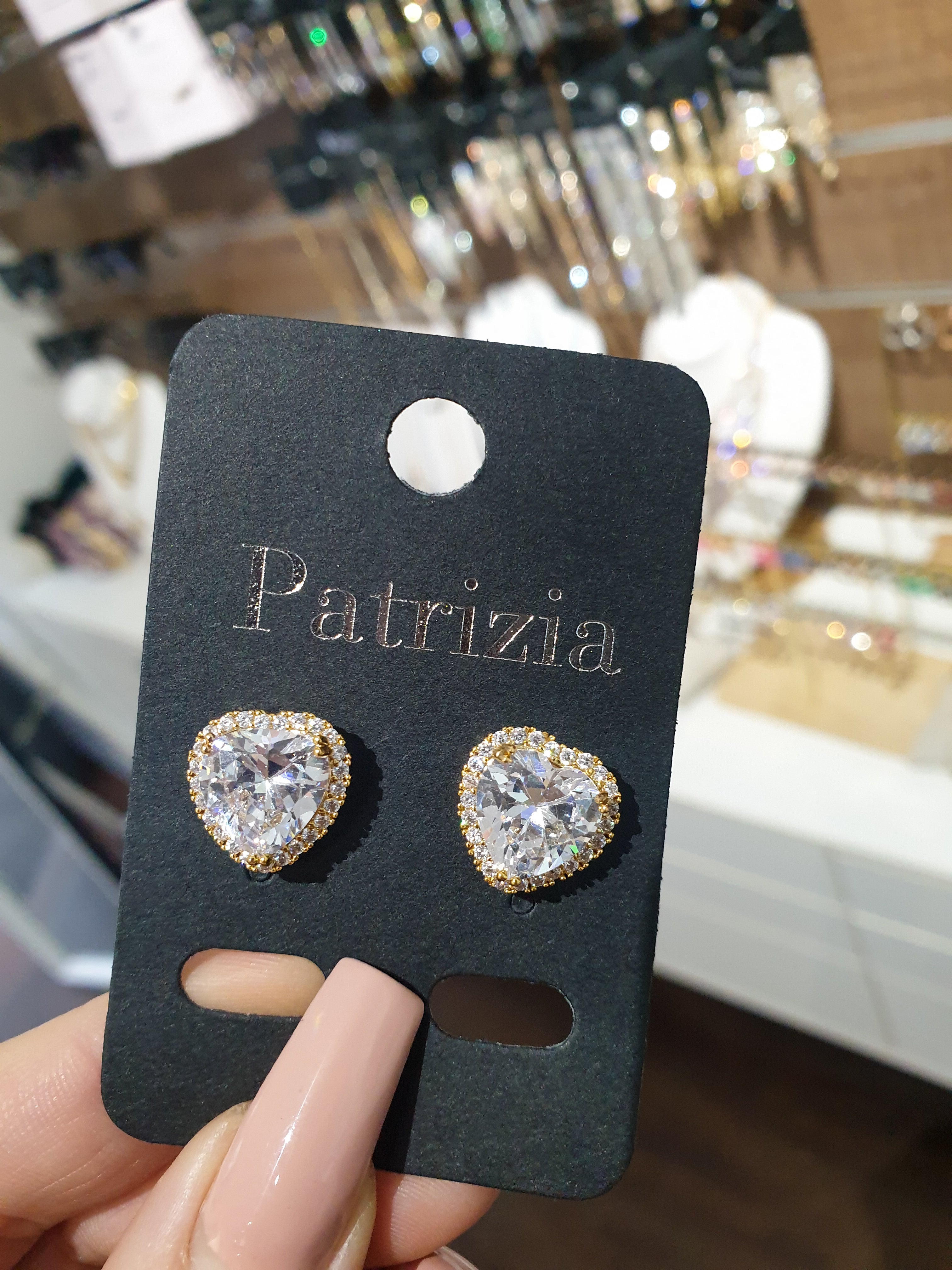 Ohrringe mit Strasssteinen Sweetheart | Gold