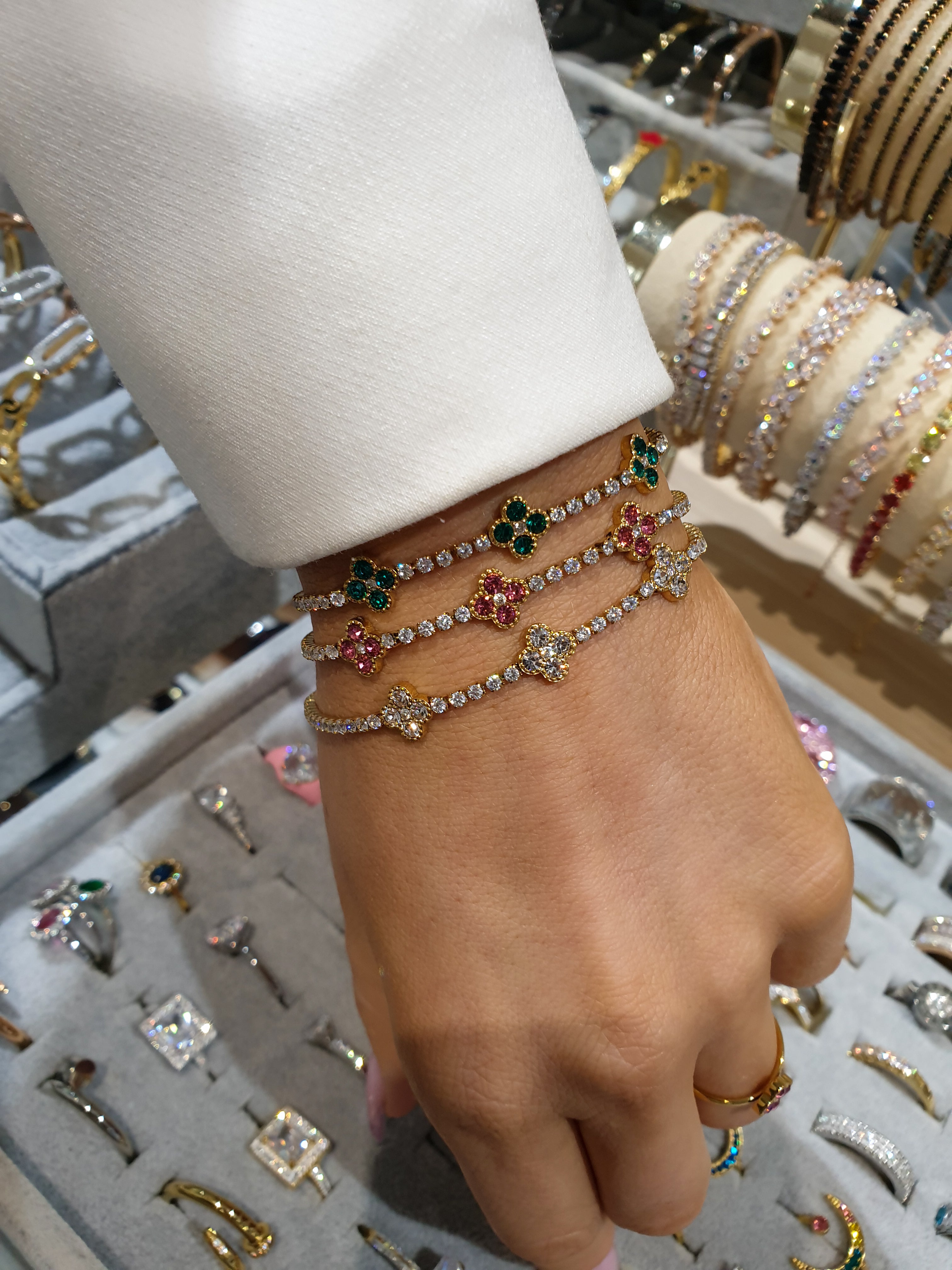 Armband mit DAISY-Zirkonen | Gold