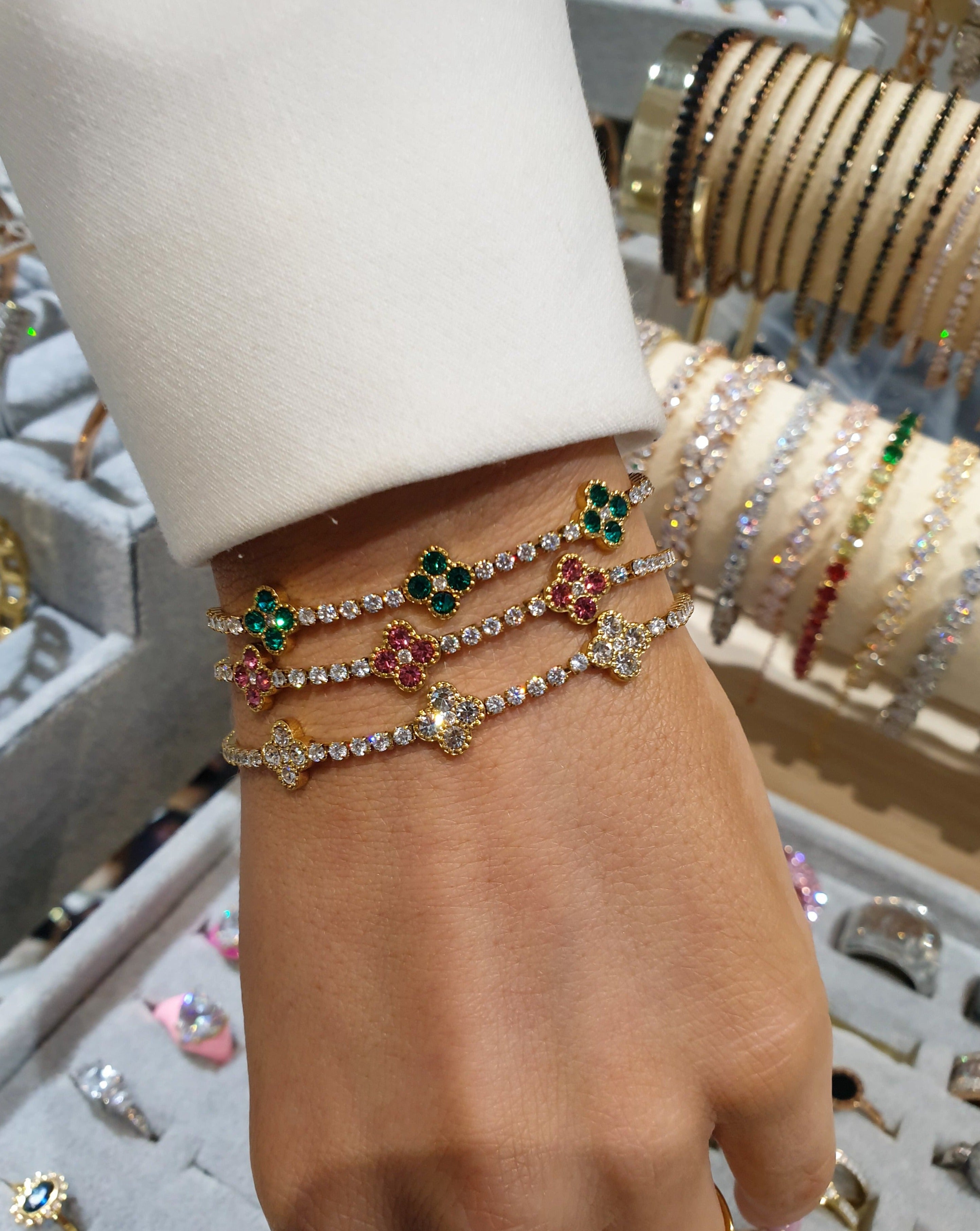 Armband mit DAISY-Zirkonen | Gold