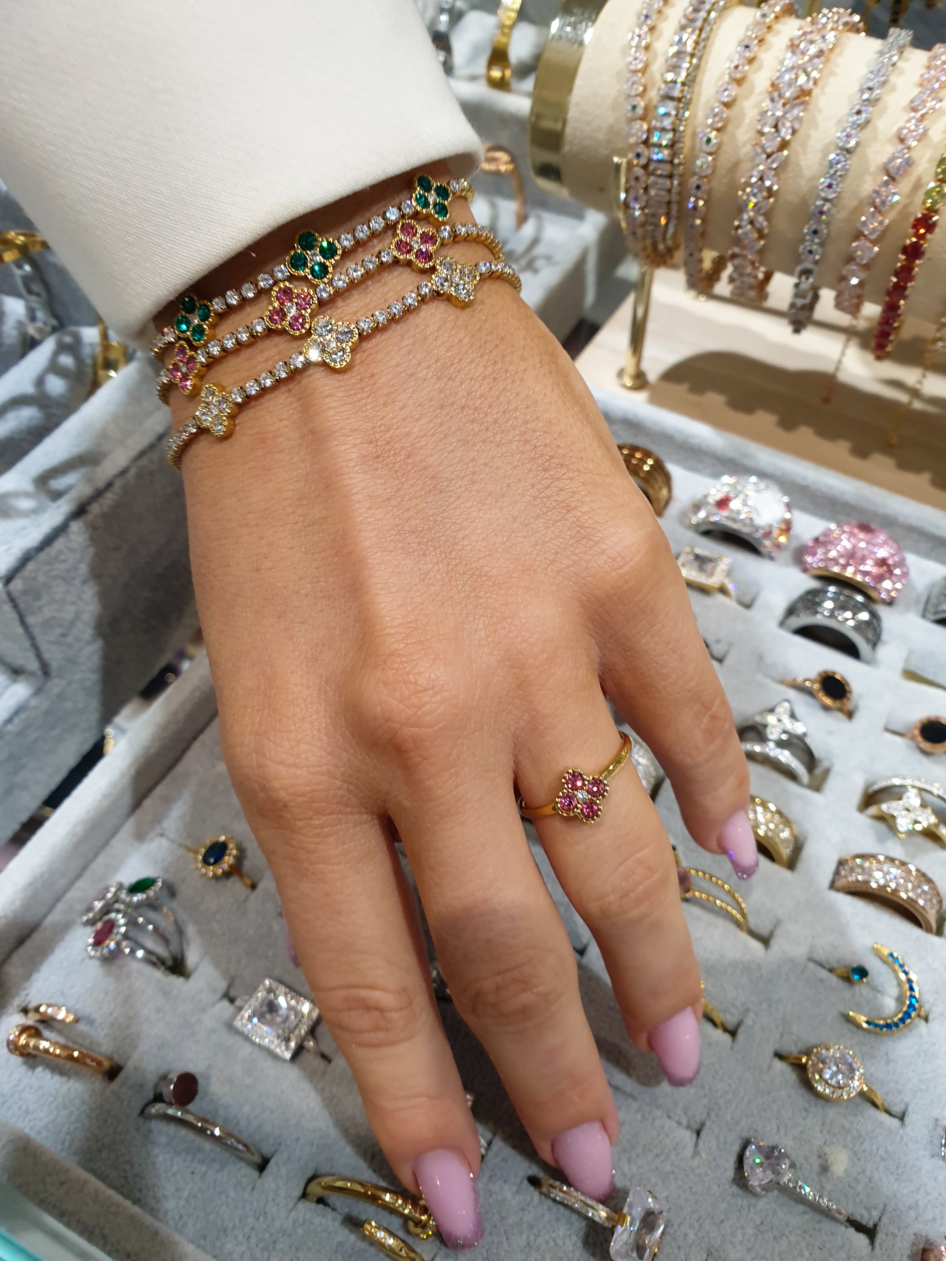 Armband mit DAISY-Zirkonen | Gold