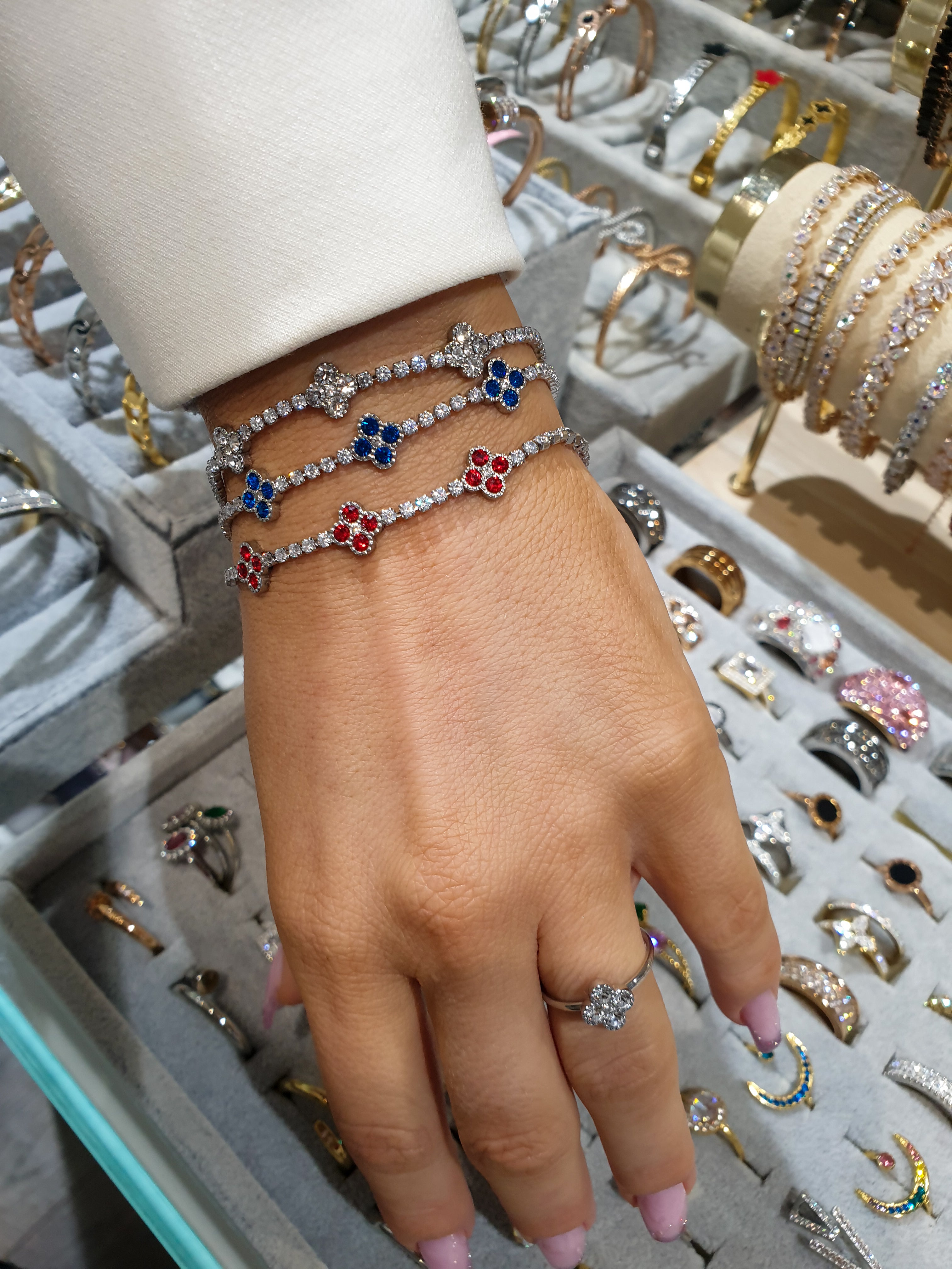 Armband mit DAISY-Zirkonen | Silver