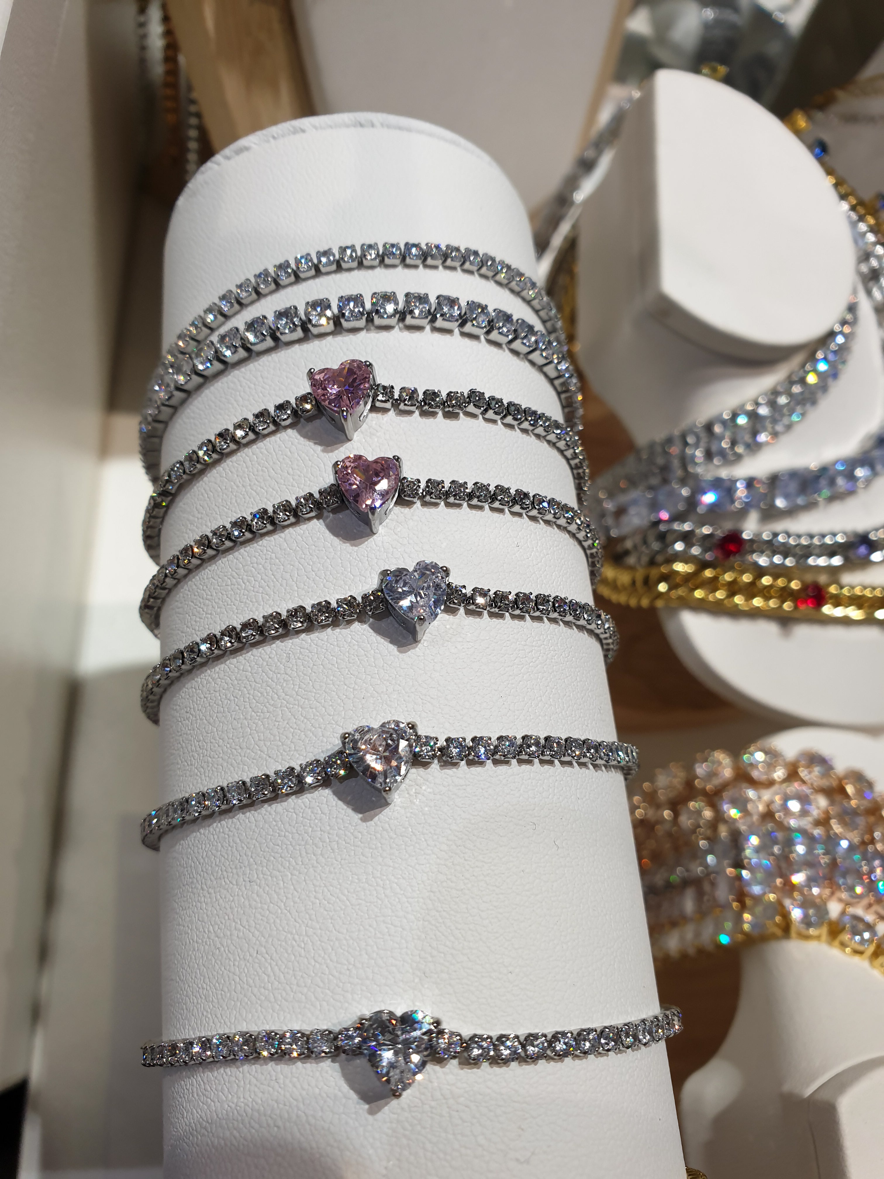 Armband mit Zirkonen TENNIS | Herz
