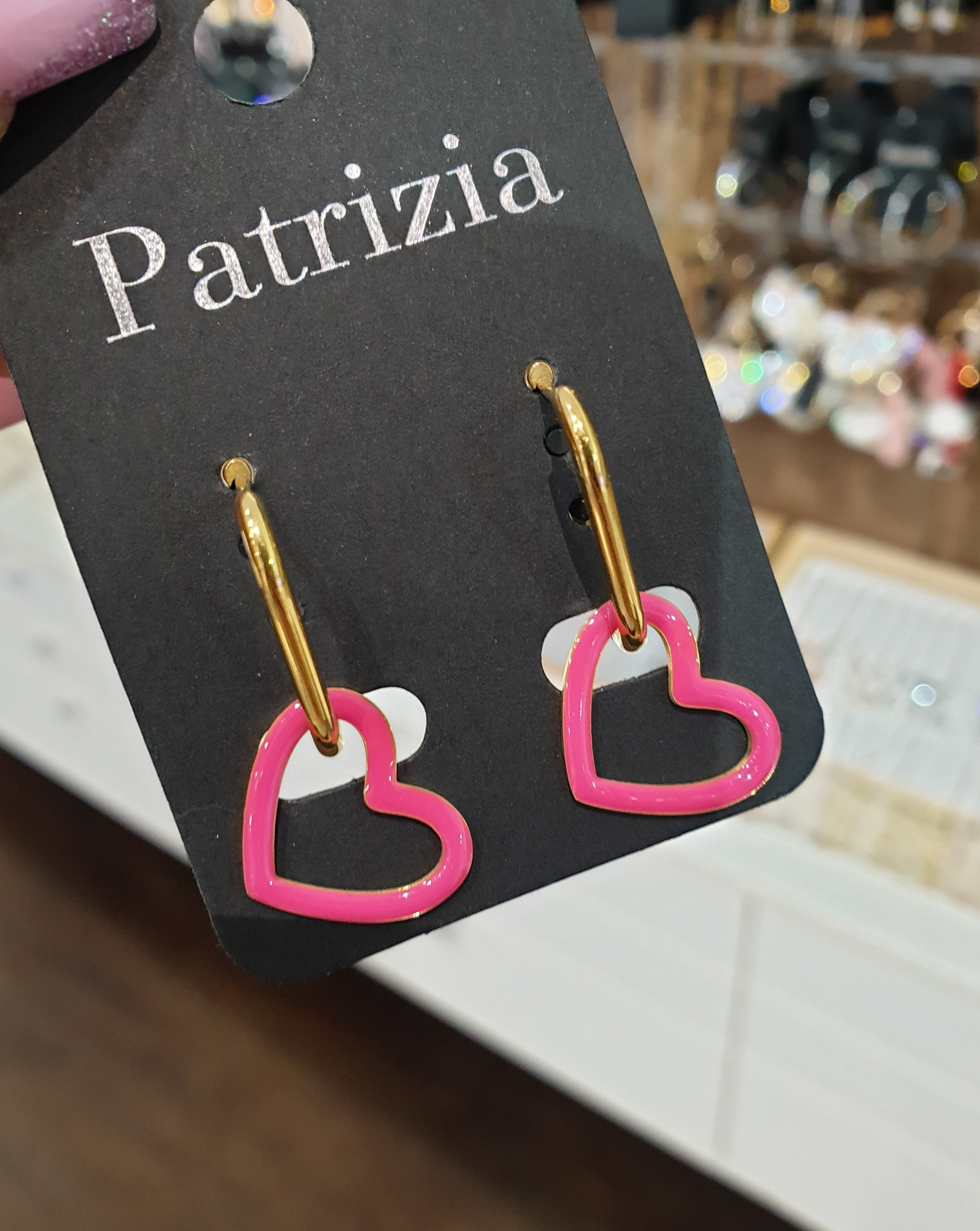 Viseči uhani HEART | Pink
