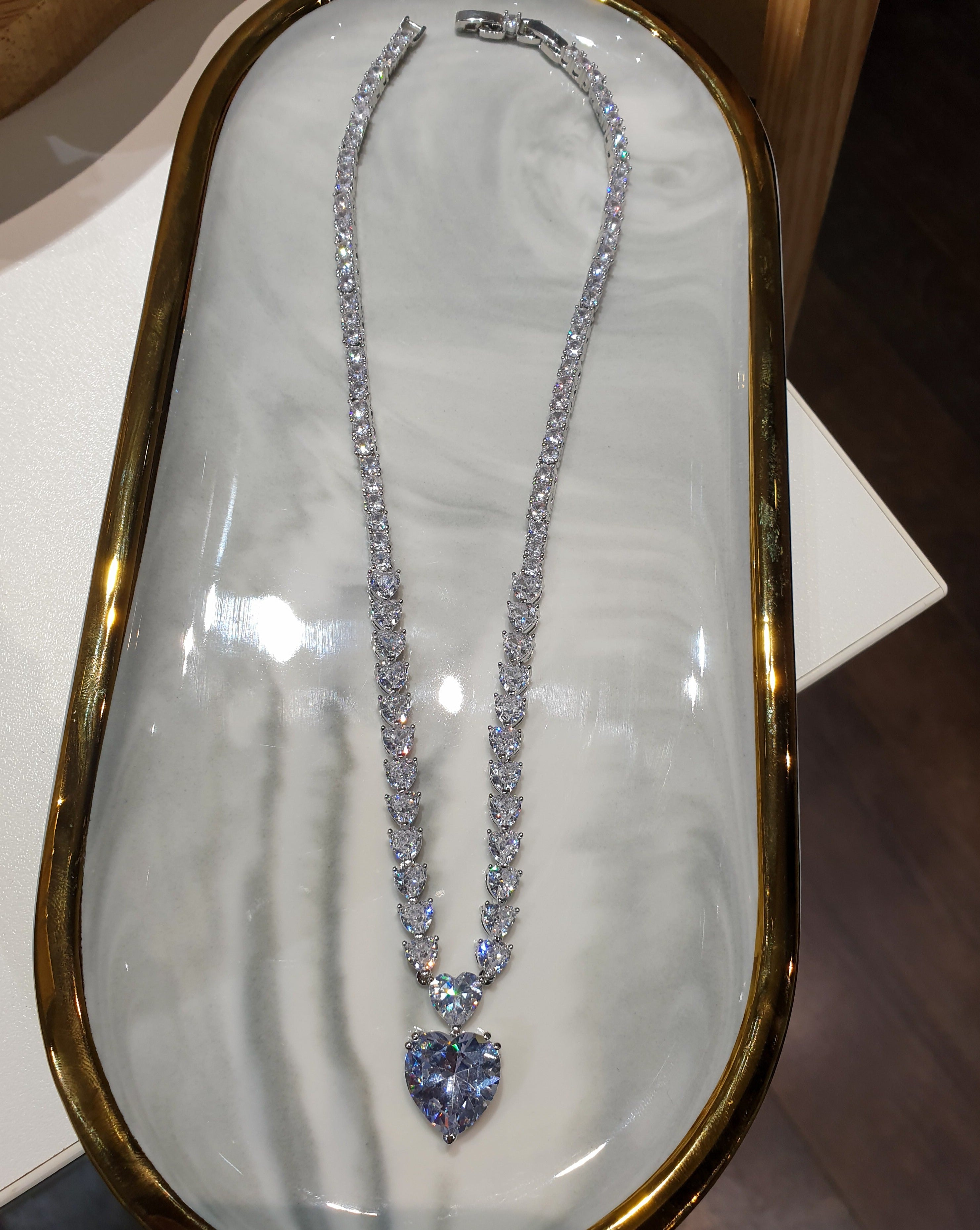 Halskette HEART VALENTINE mit Zirkonen