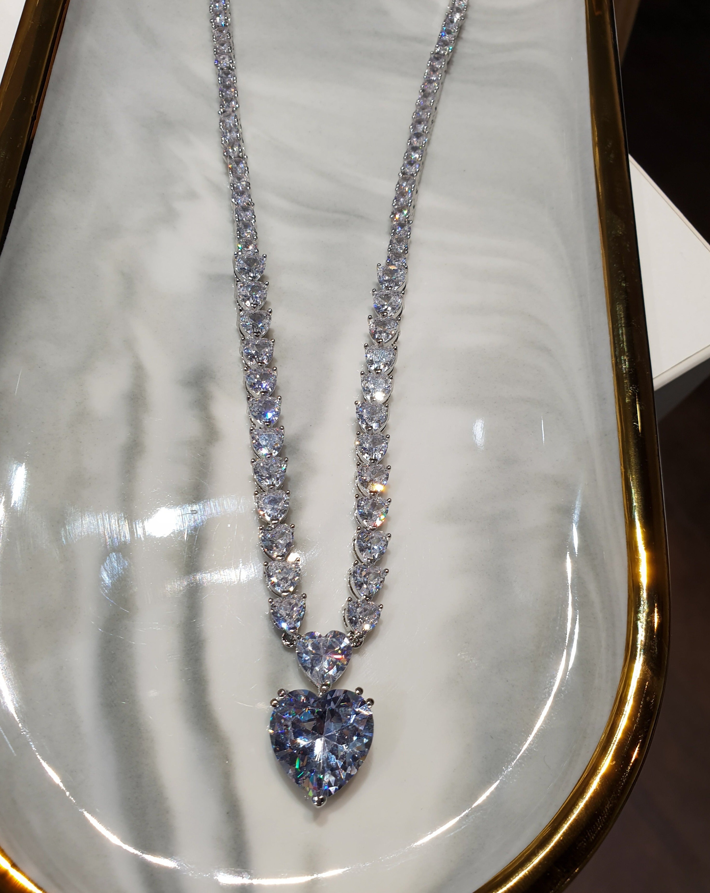 Halskette HEART VALENTINE mit Zirkonen
