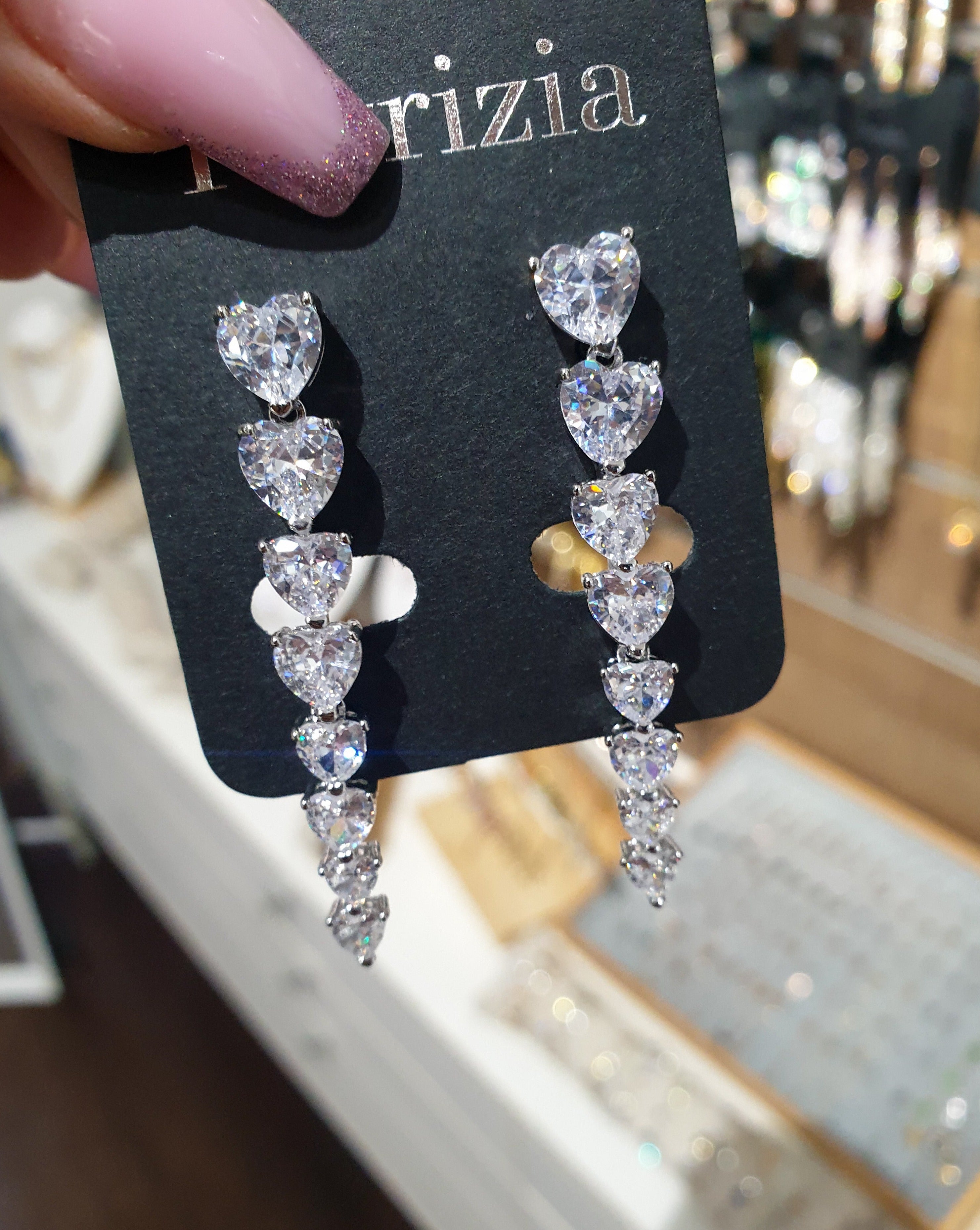Viseće naušnice LUXURY VALENTINOVO | Silver