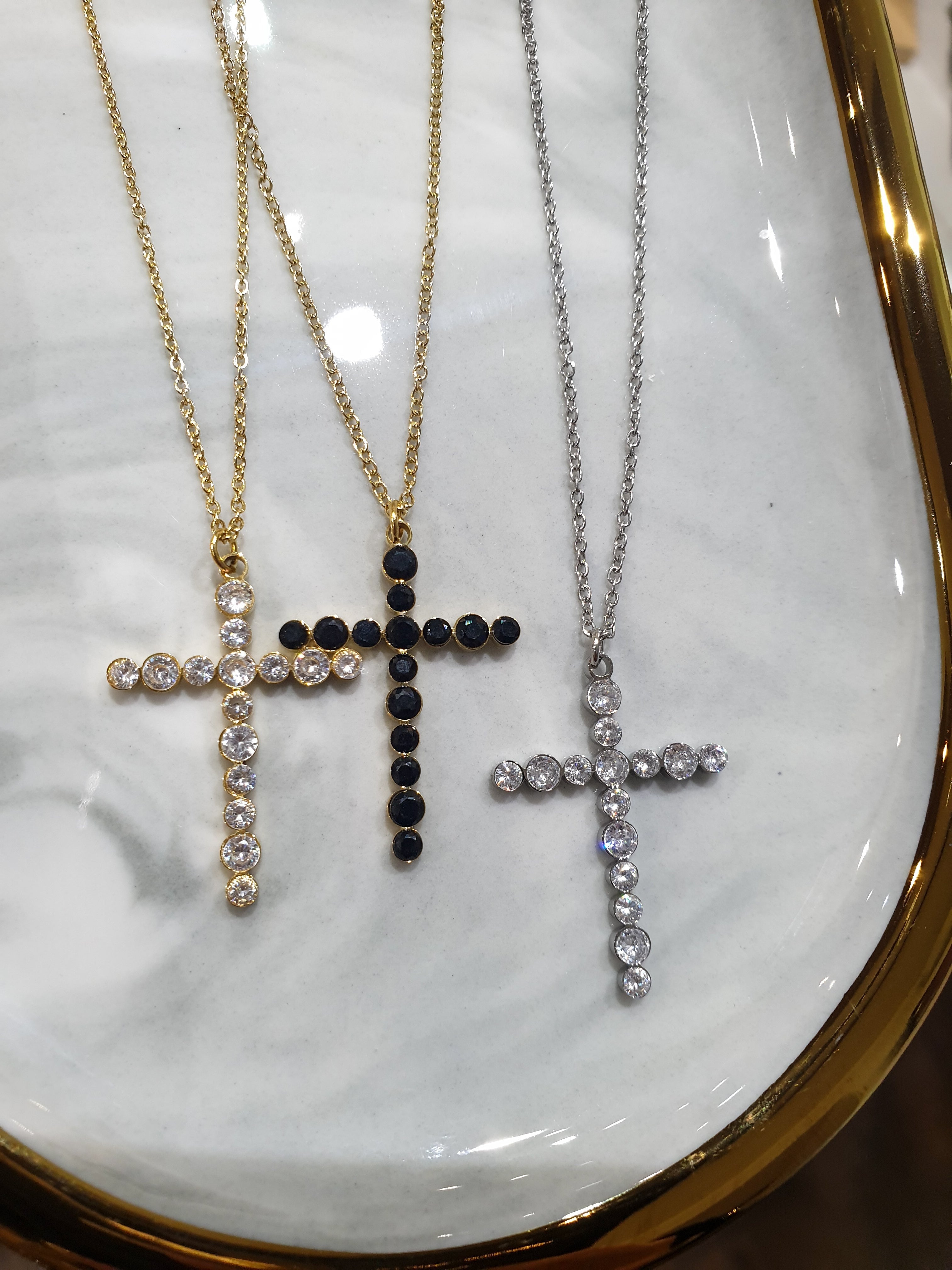 Halskette CROCE mit Zirkonen
