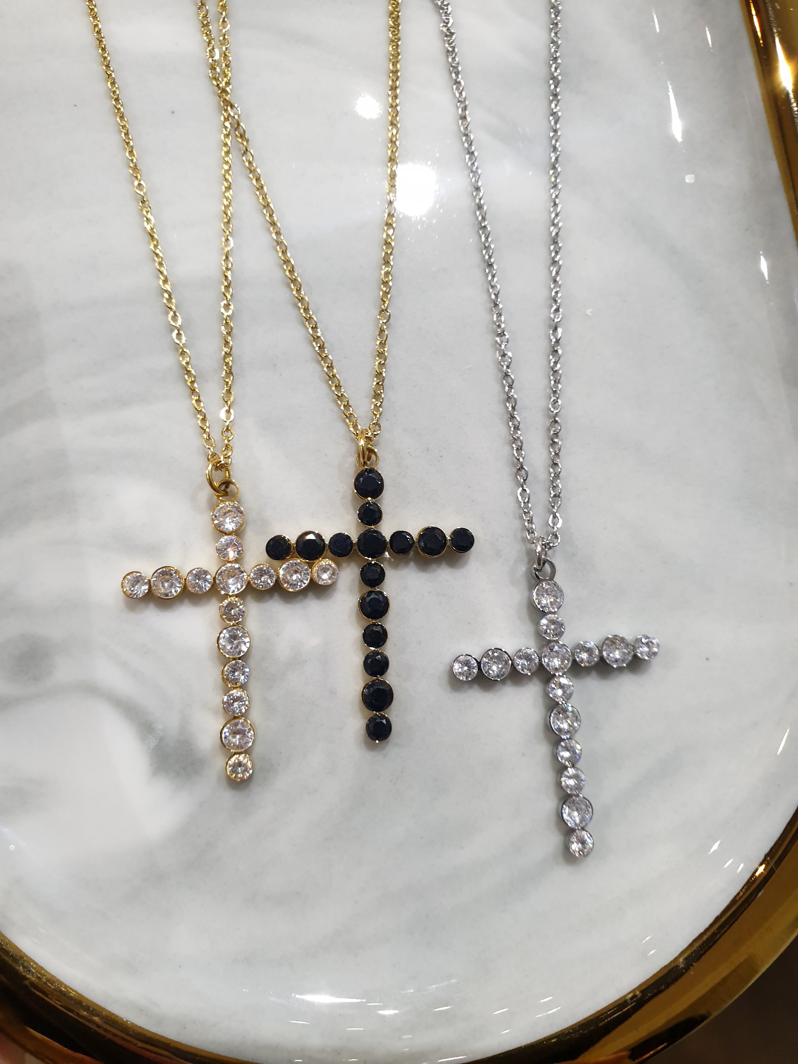 Halskette CROCE mit Zirkonen