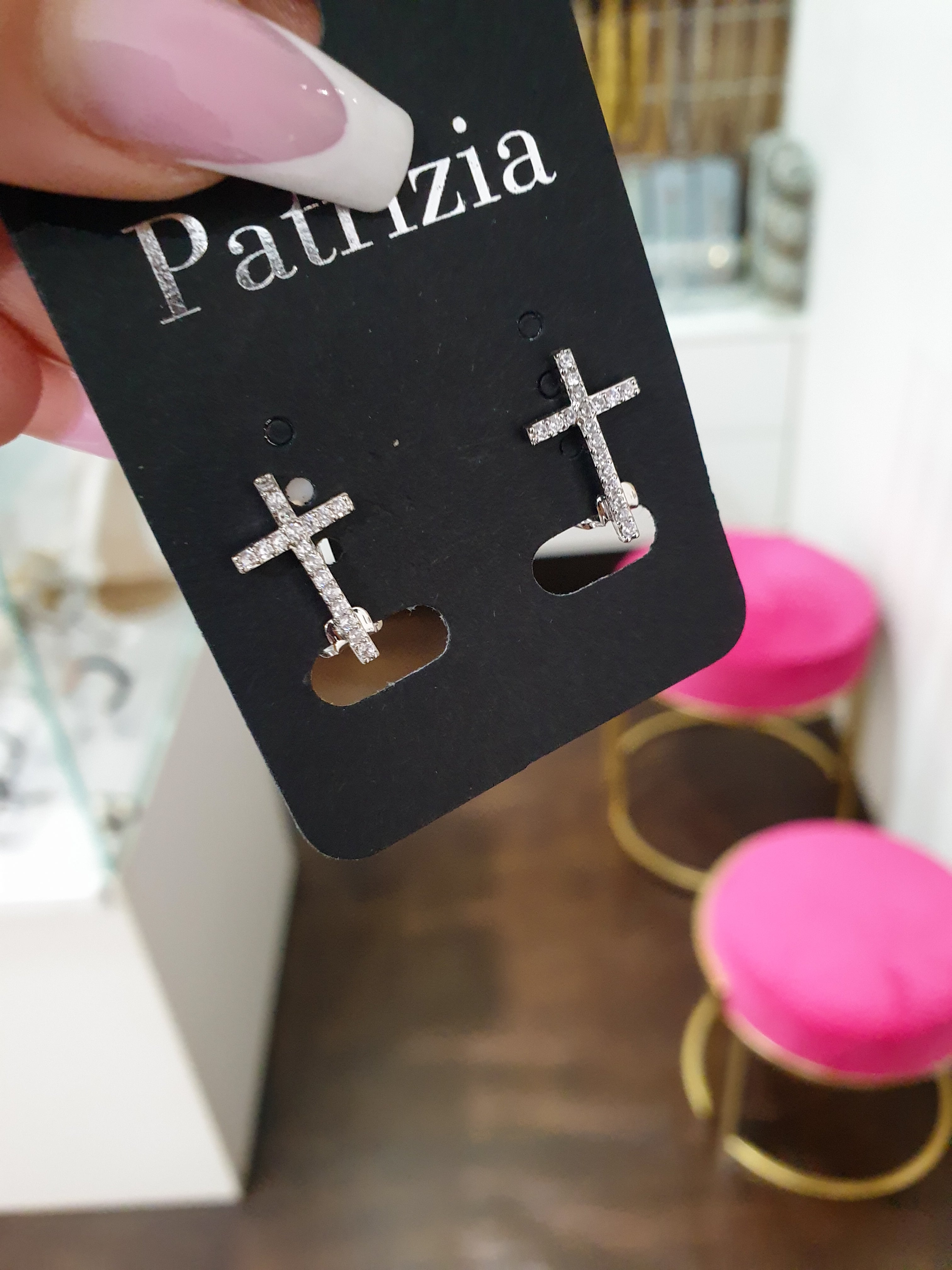 Clip-On Ohrringe Croce | Silver