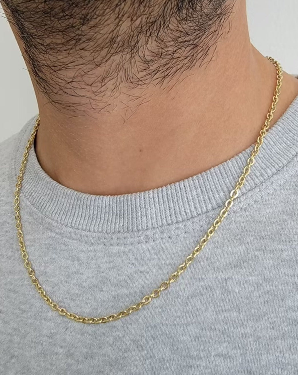 Moška verižica Chain Oval | Gold/3 mm
