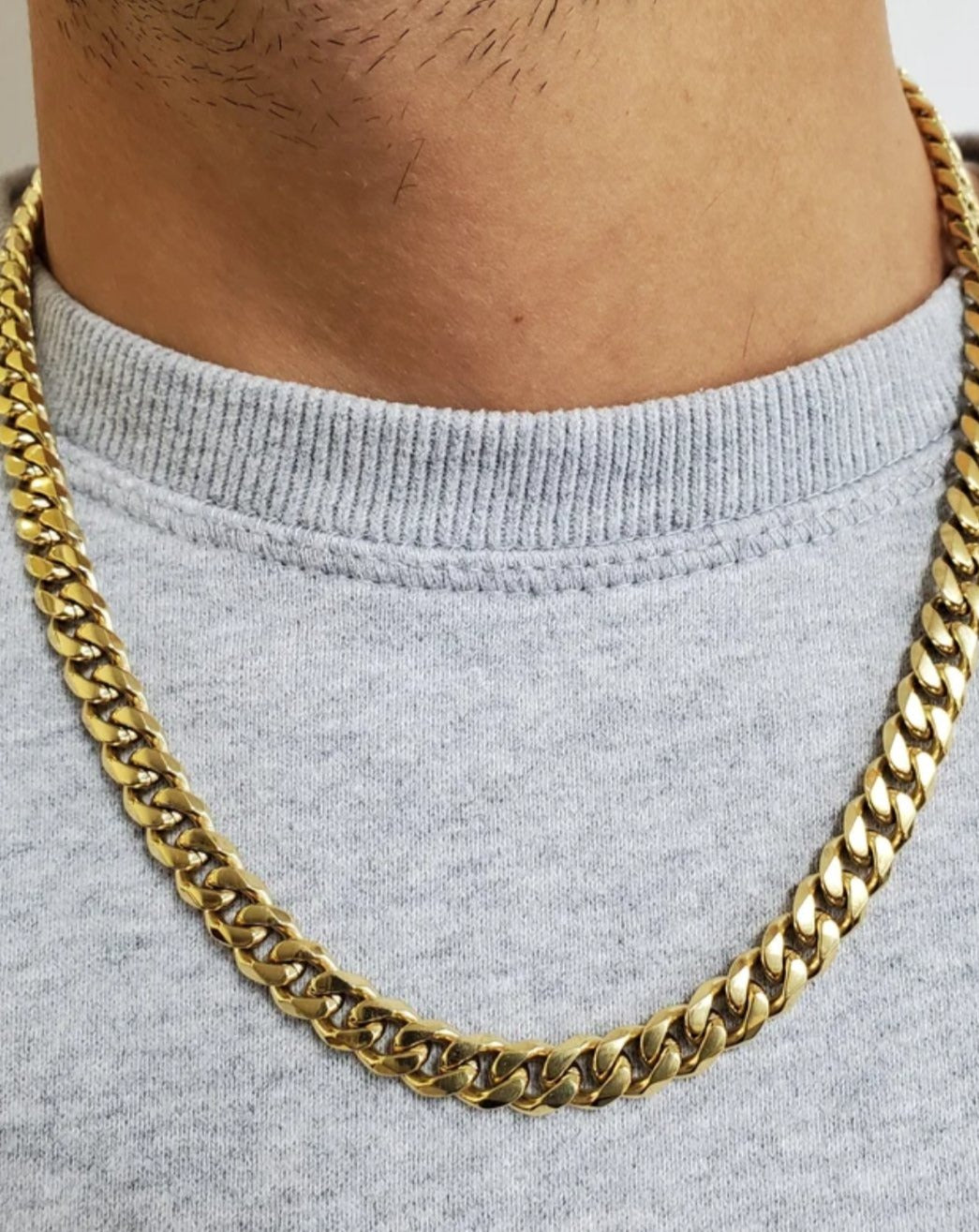 Halskette CHAIN Männlich kubanisch | Gold/10 mm