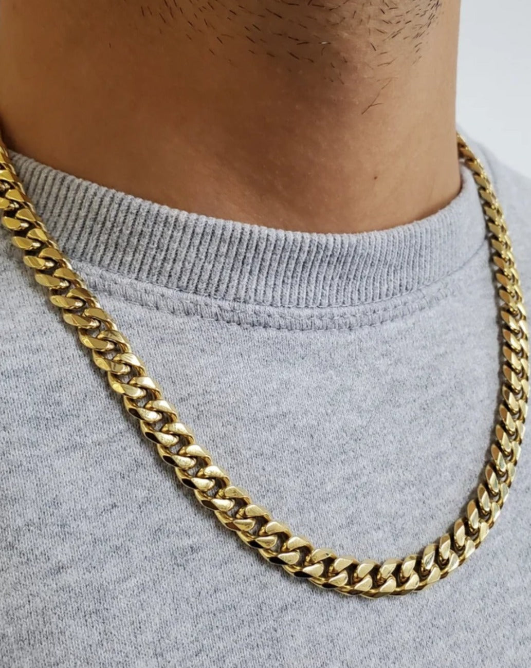 Halskette CHAIN Männlich kubanisch | Gold/10 mm