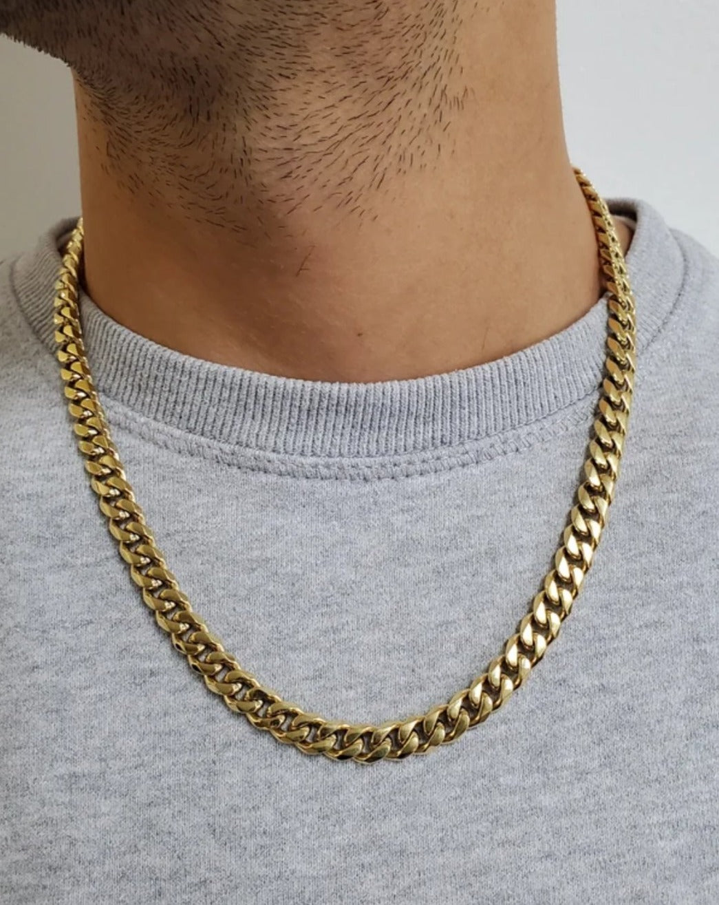 Halskette CHAIN Männlich kubanisch | Gold/10 mm