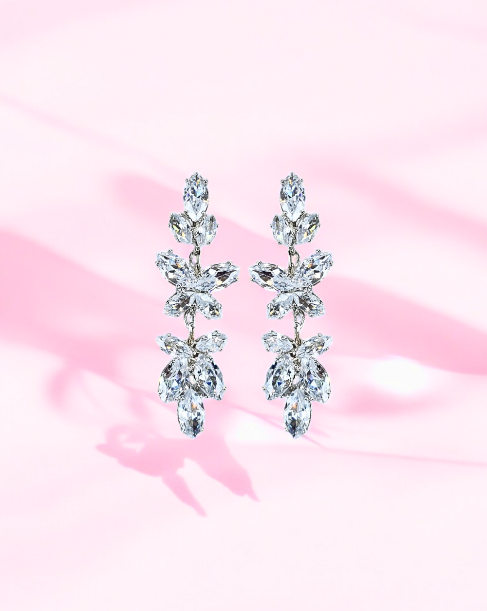 Earrings with zircons