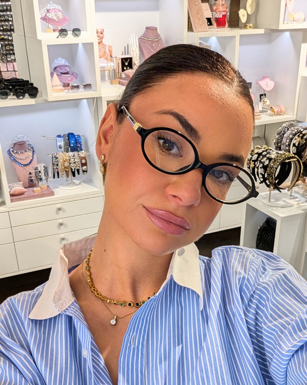 ELENA black oval fashion sunglasses with UV400 protection Patrizia Ljubljana