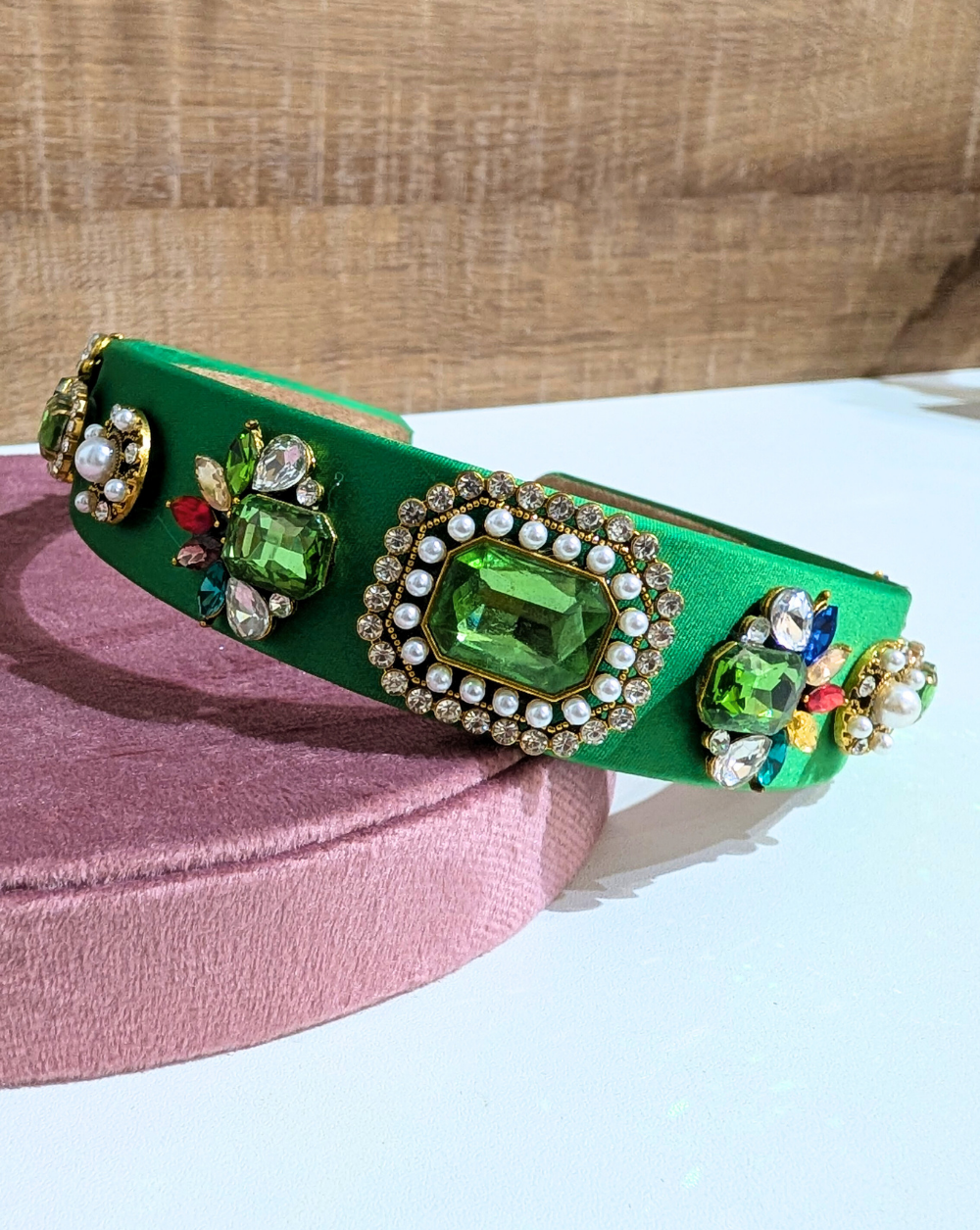 Zeleni obruč za kosu GLORY Trgovina Patrizia Ljubljana