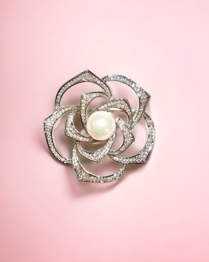 Broška Rose-Silver
